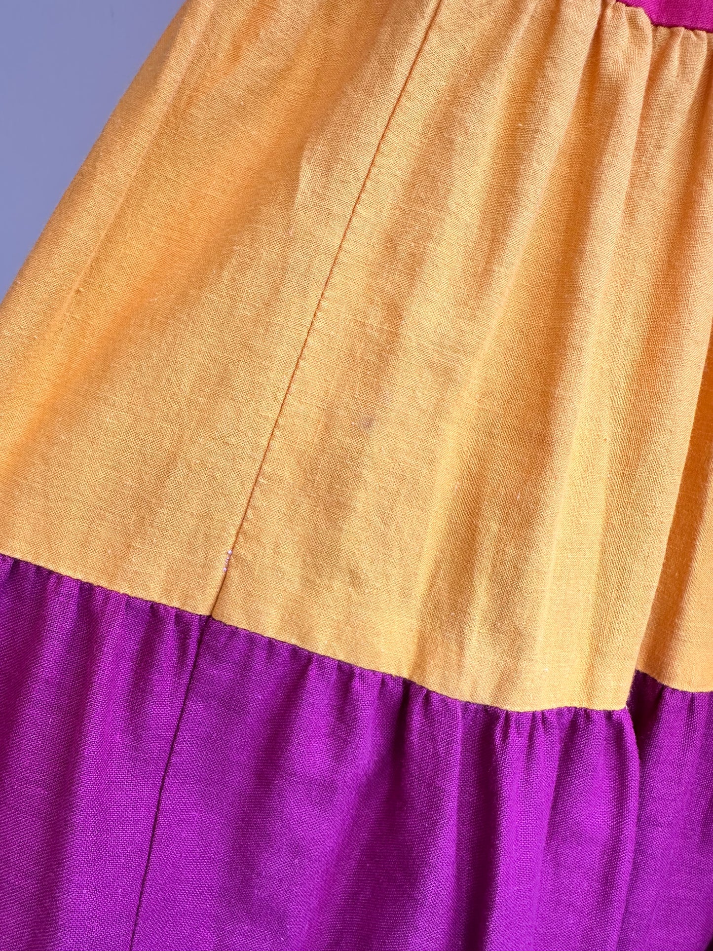 multicolored tiered skirt