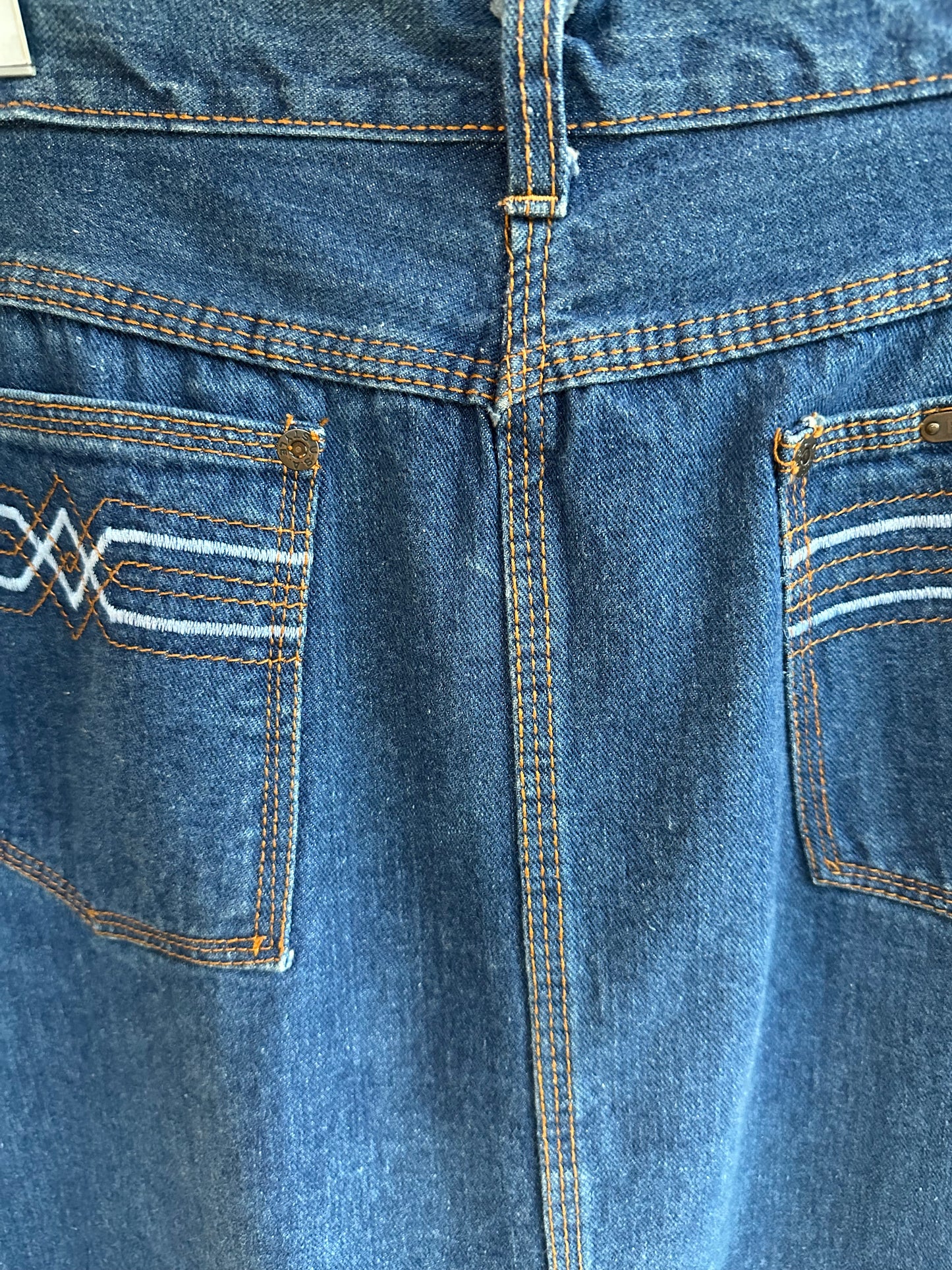 denim slit skirt