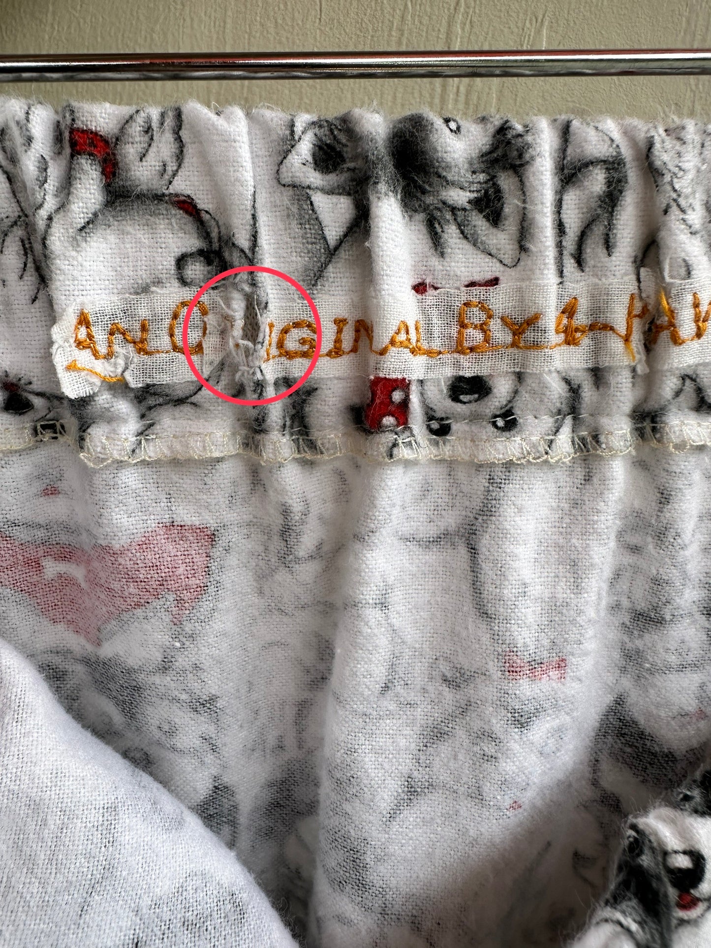 dog pattern pants