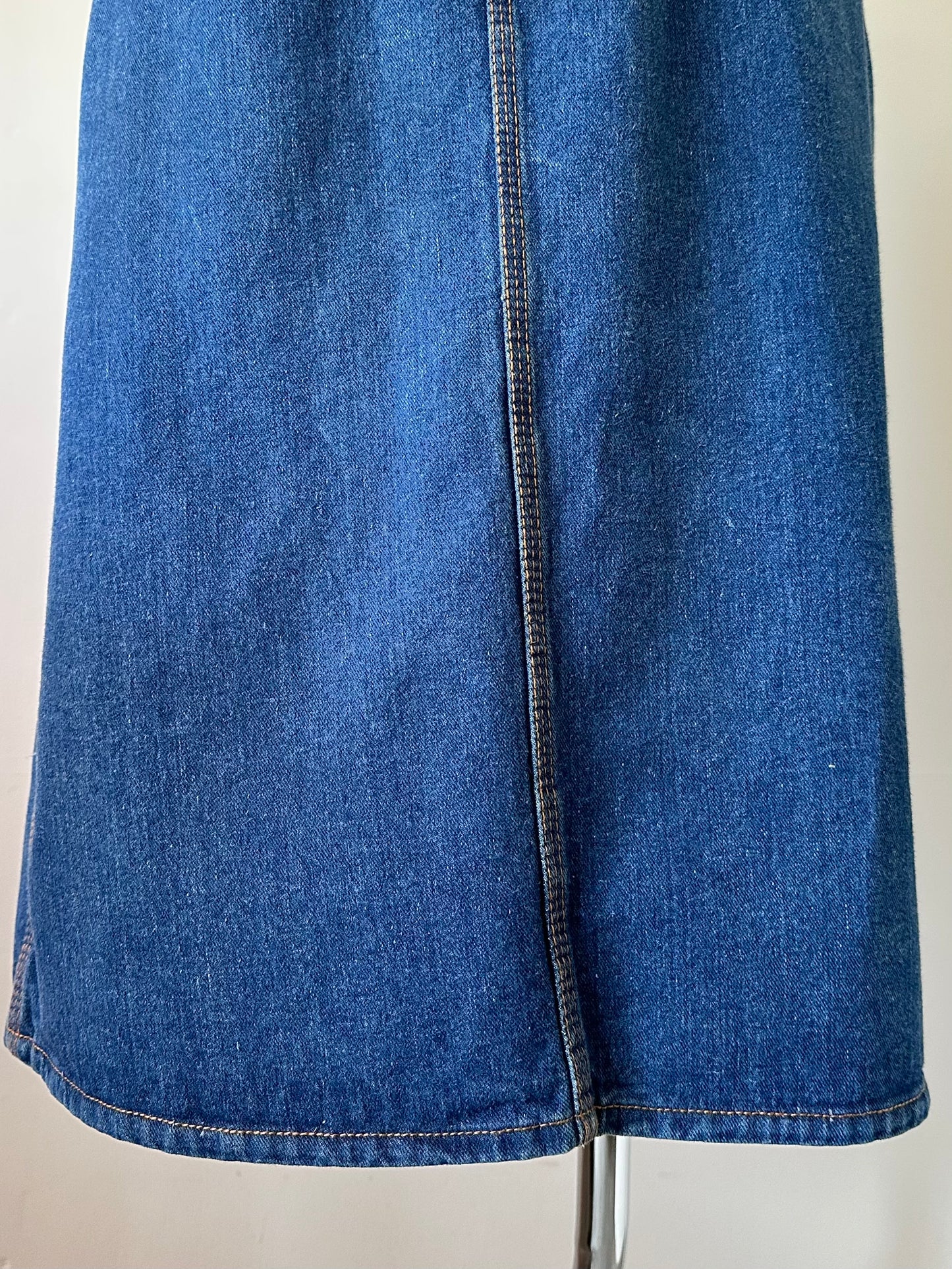 denim slit skirt