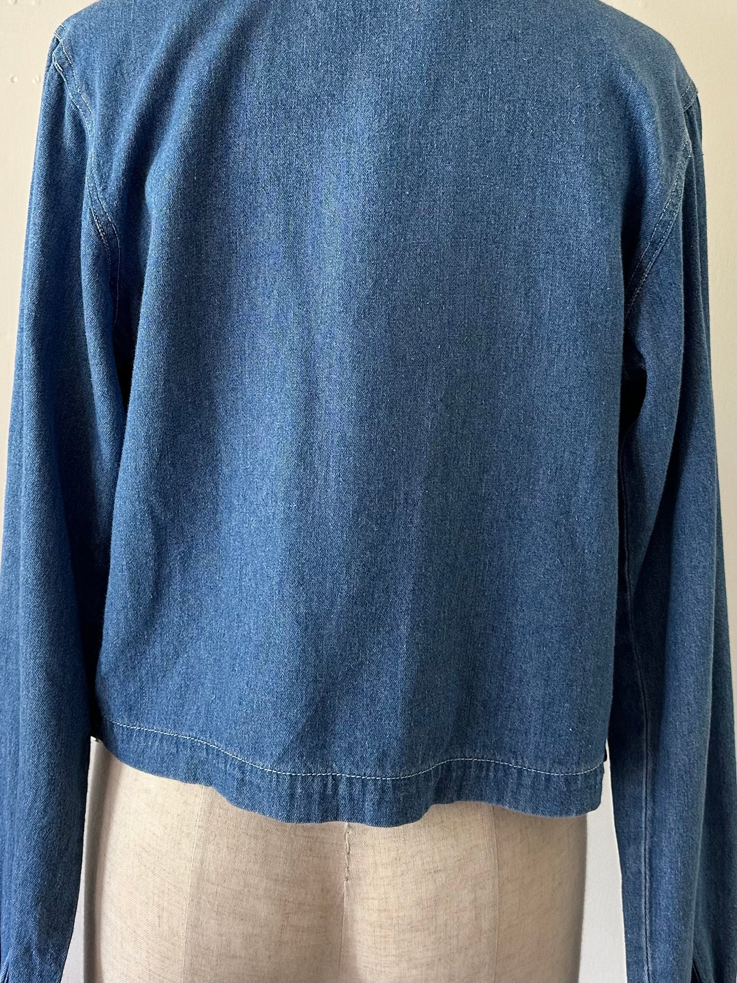 zip up shirring shirt