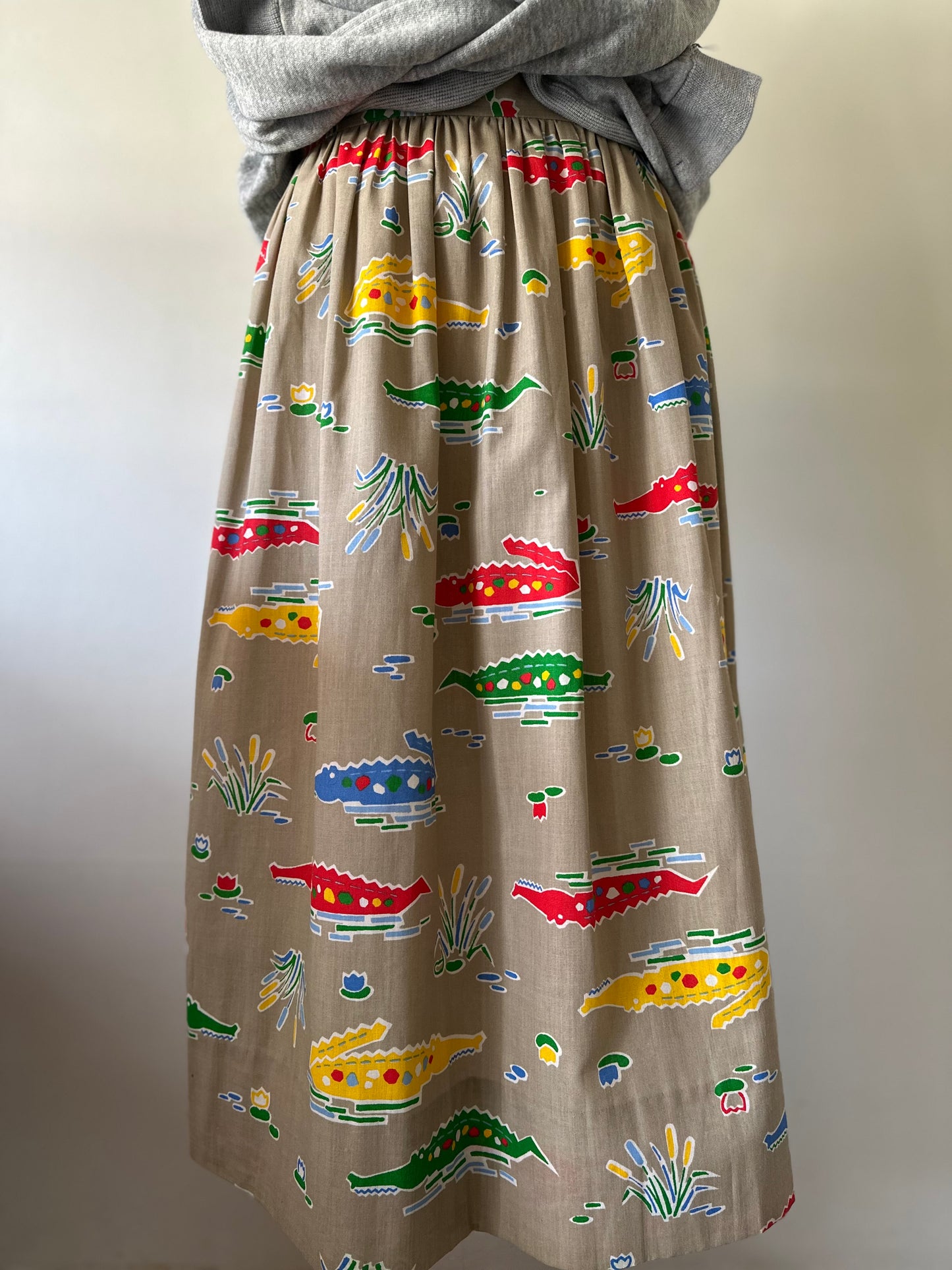 crocodile pattern skirt