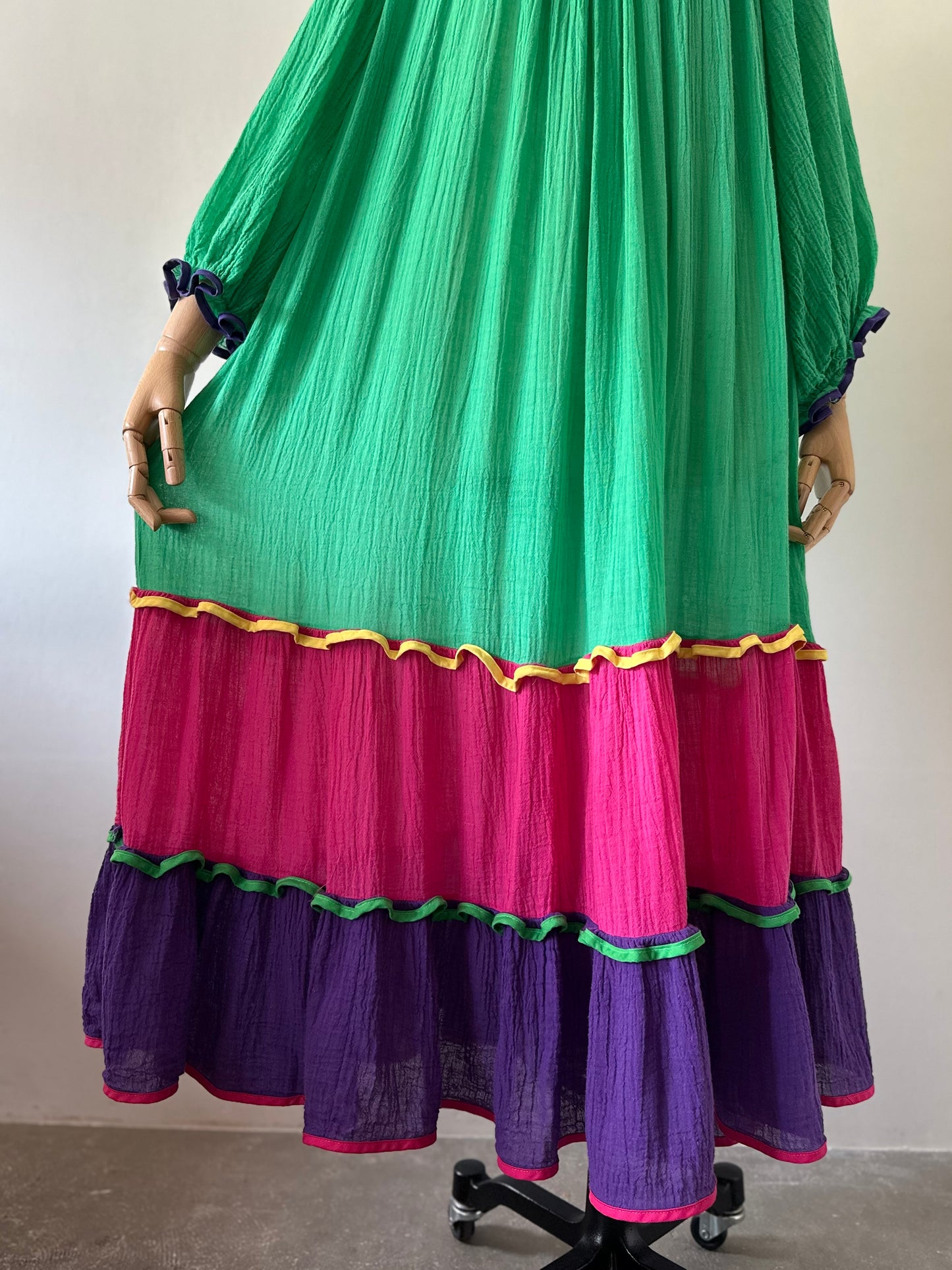 cotton tiered dress