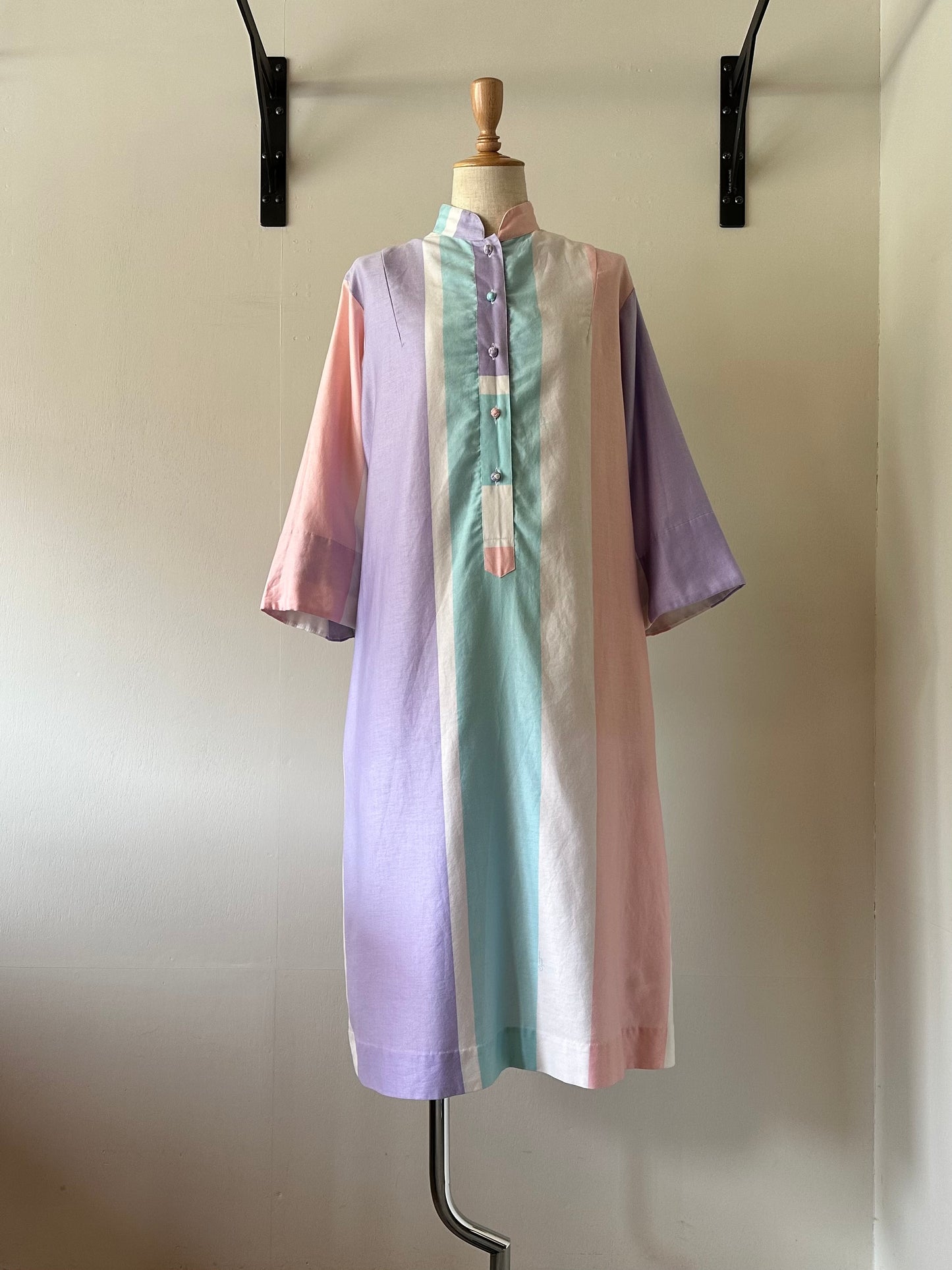 multi stripe shirt dress