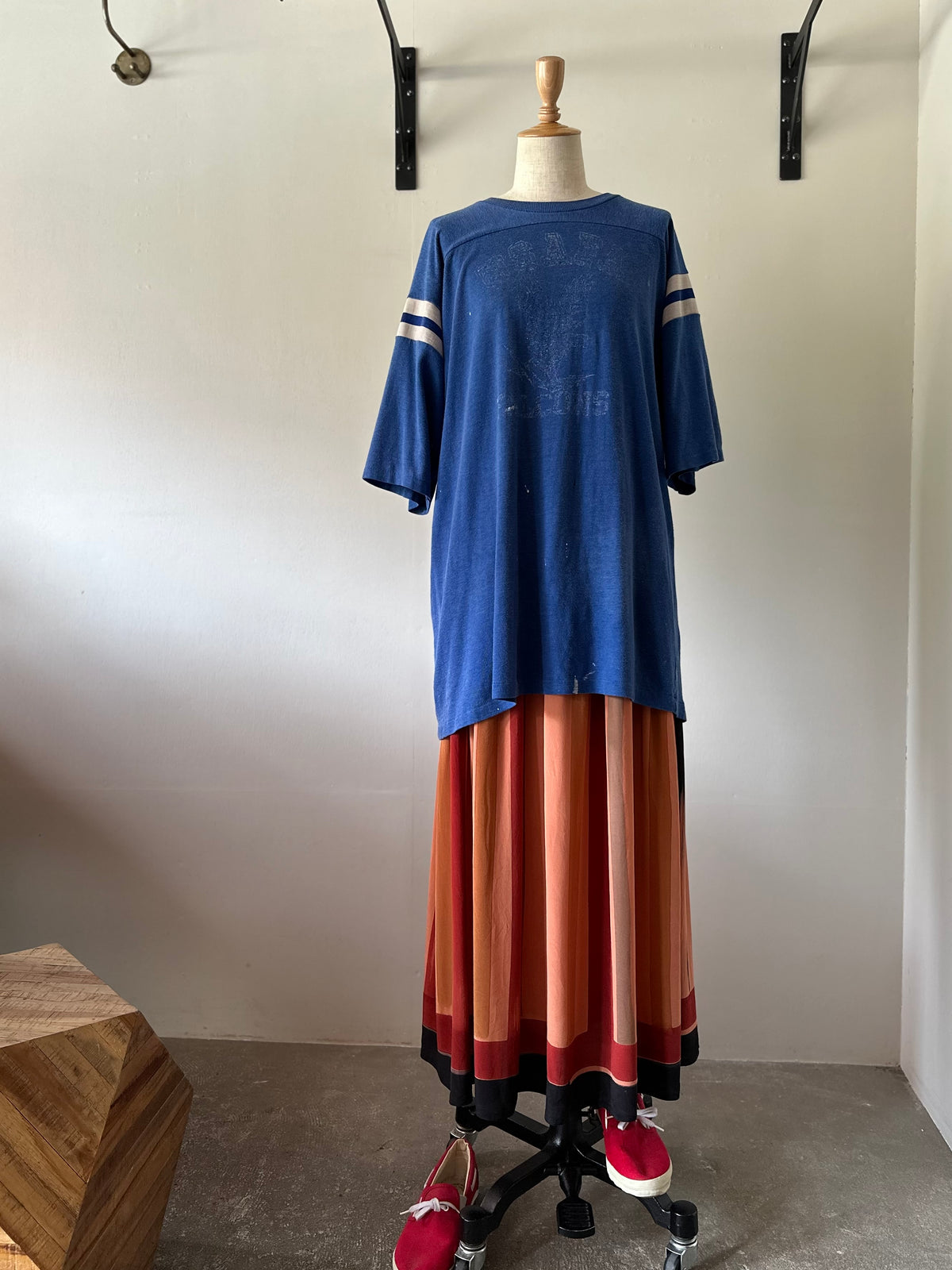 mulch stripe silk skirt