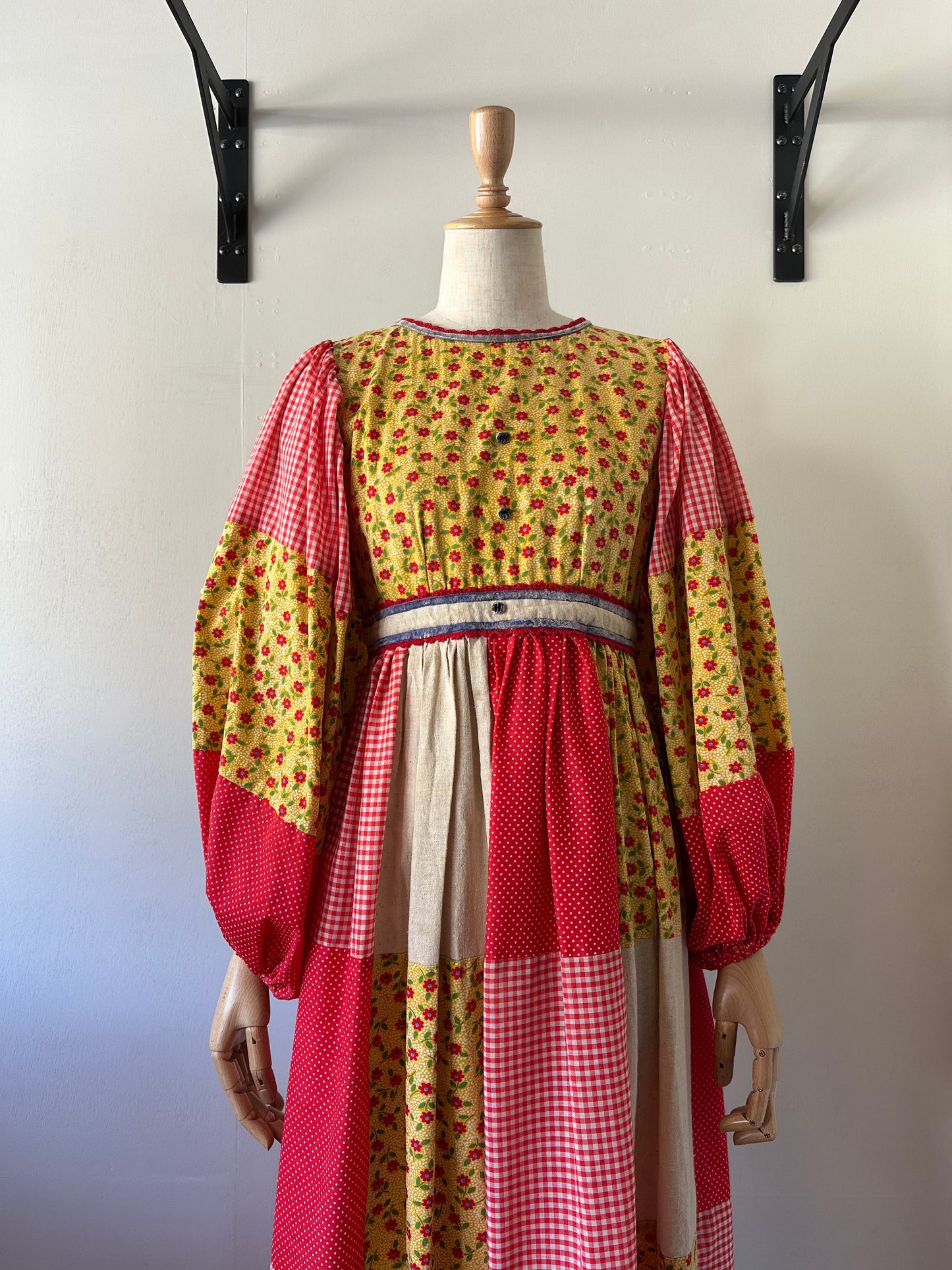 patchwork maxi dress