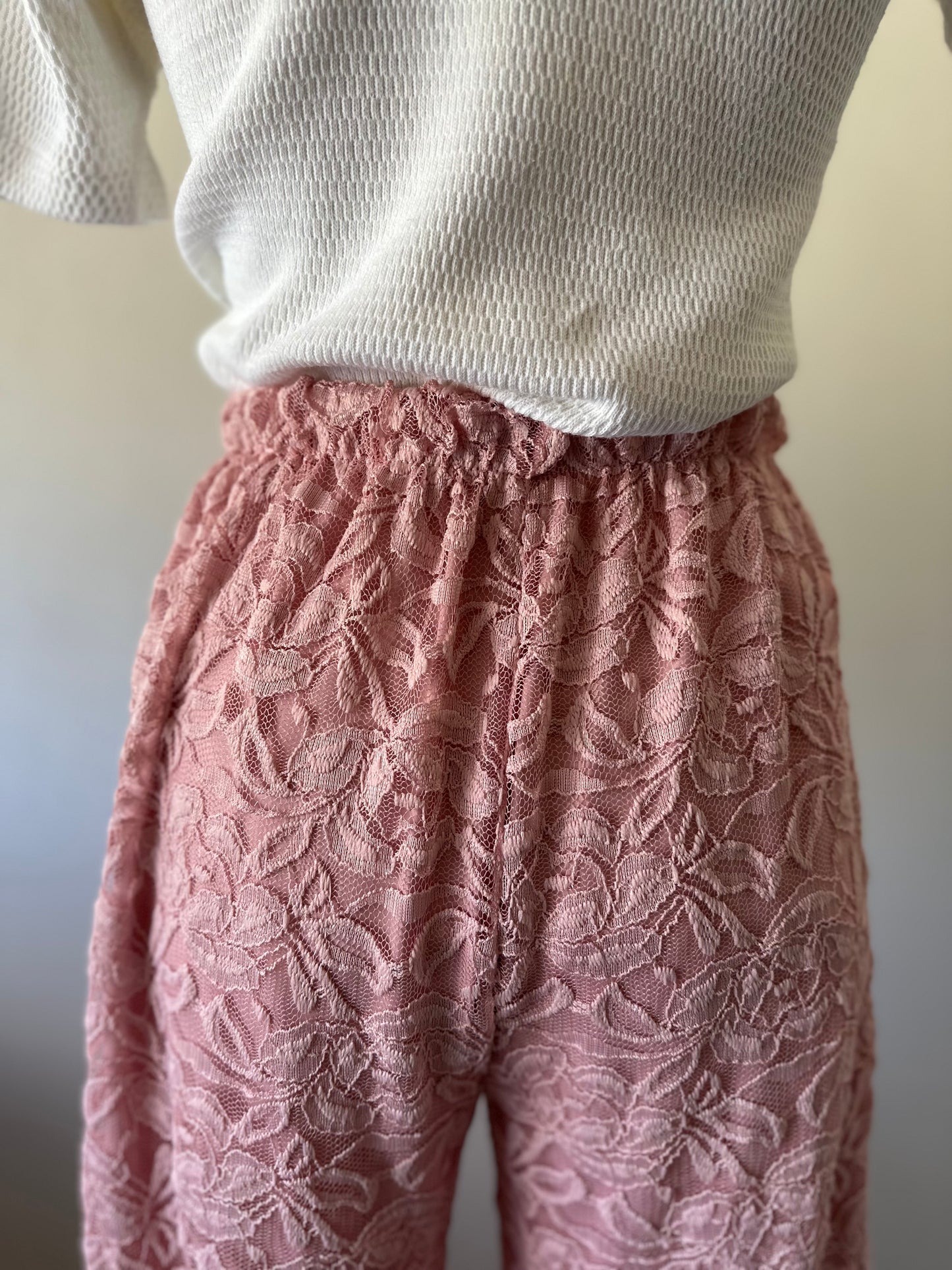 flower lace pants