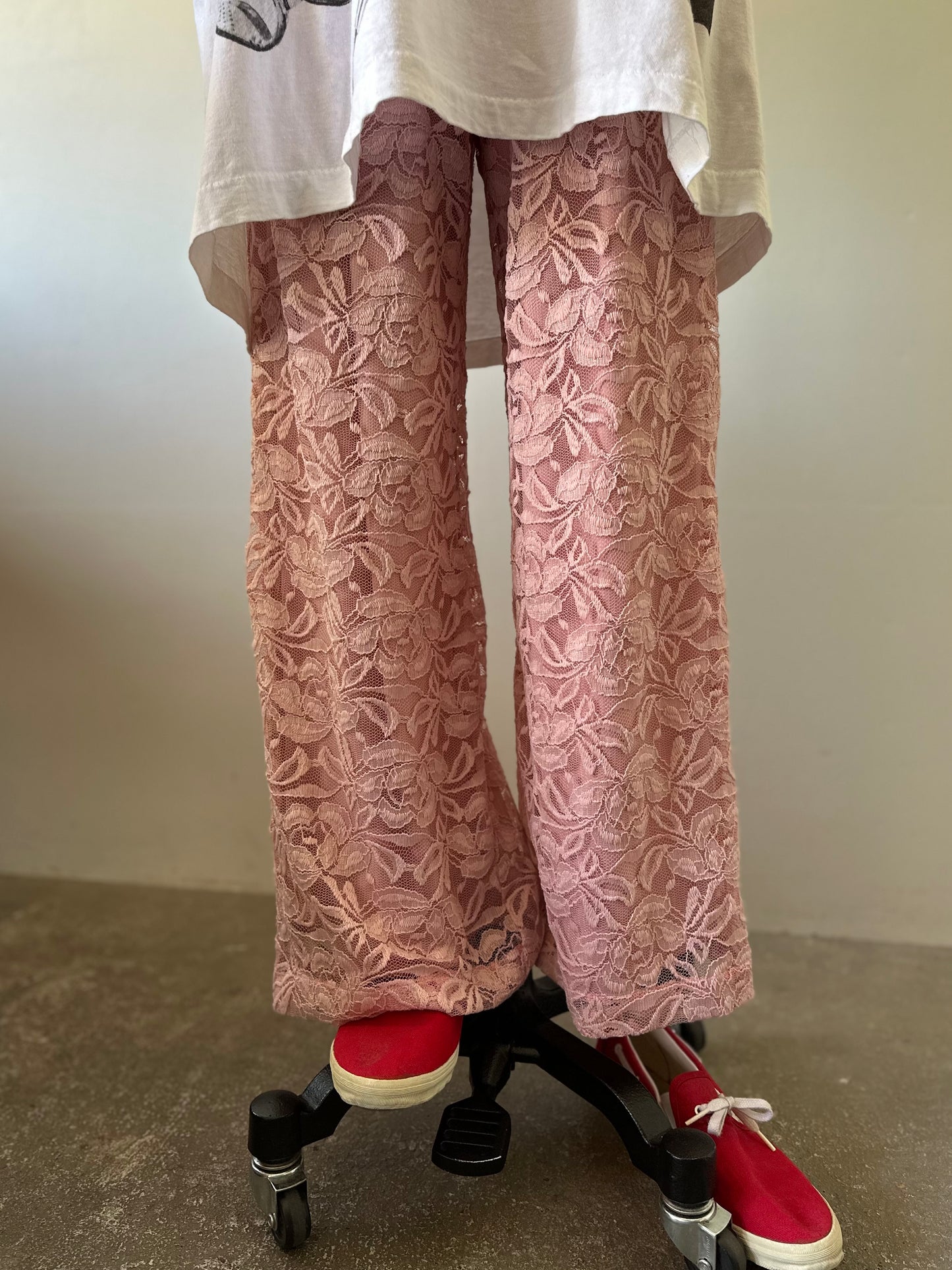 flower lace pants