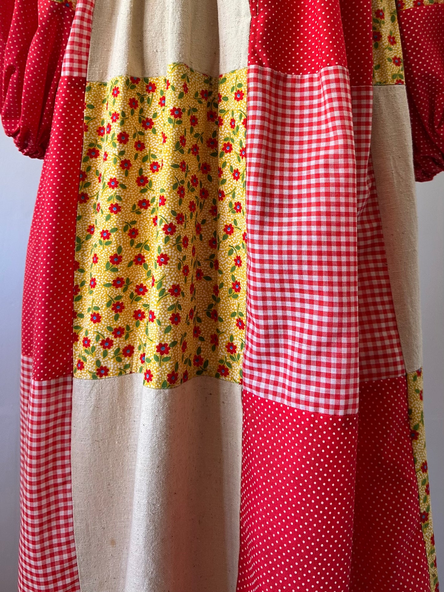 patchwork maxi dress
