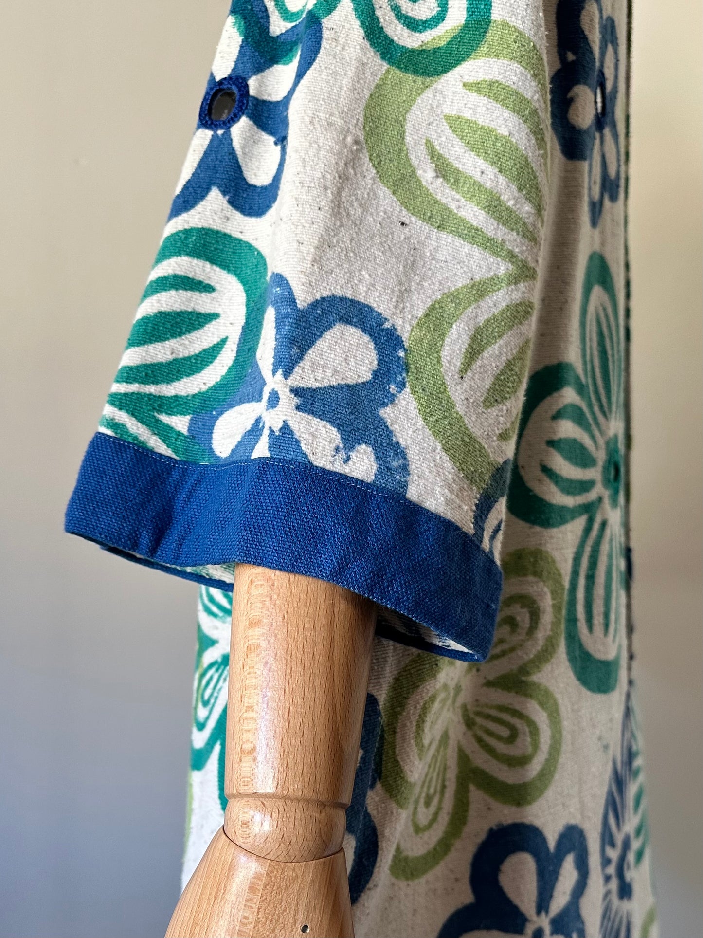 vintage floral mirror work dress