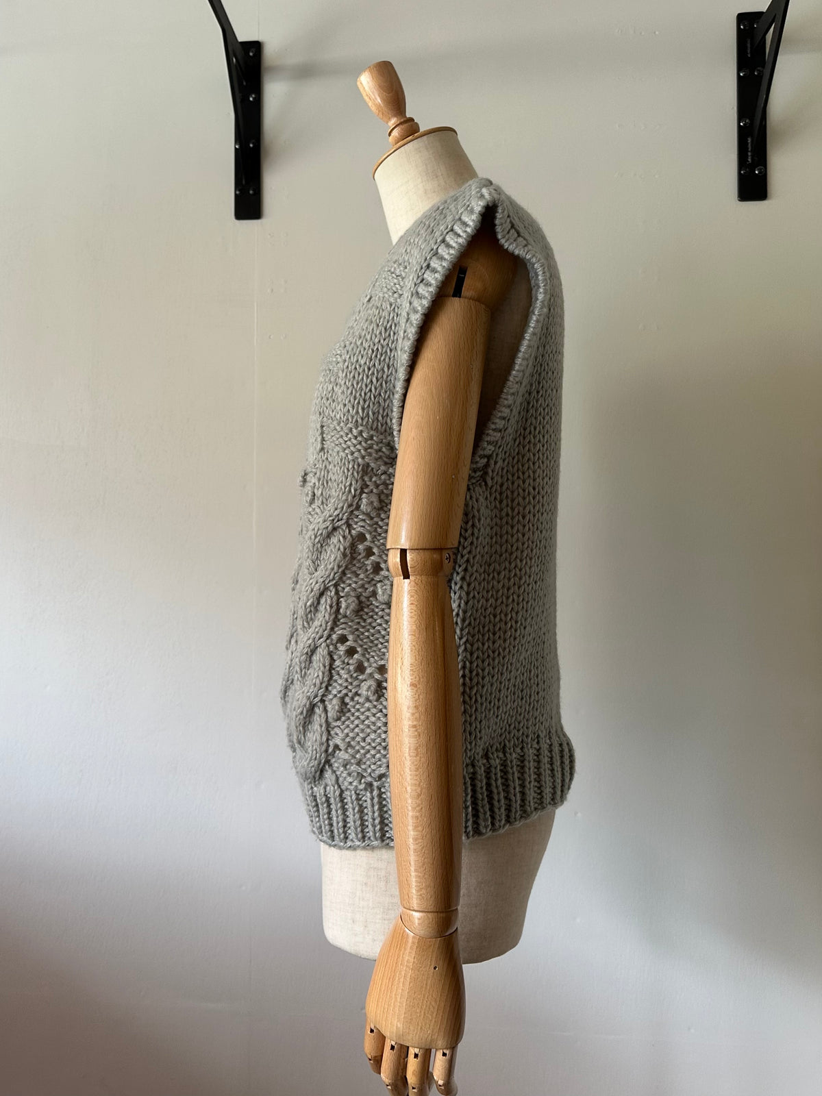 lacy knit vest