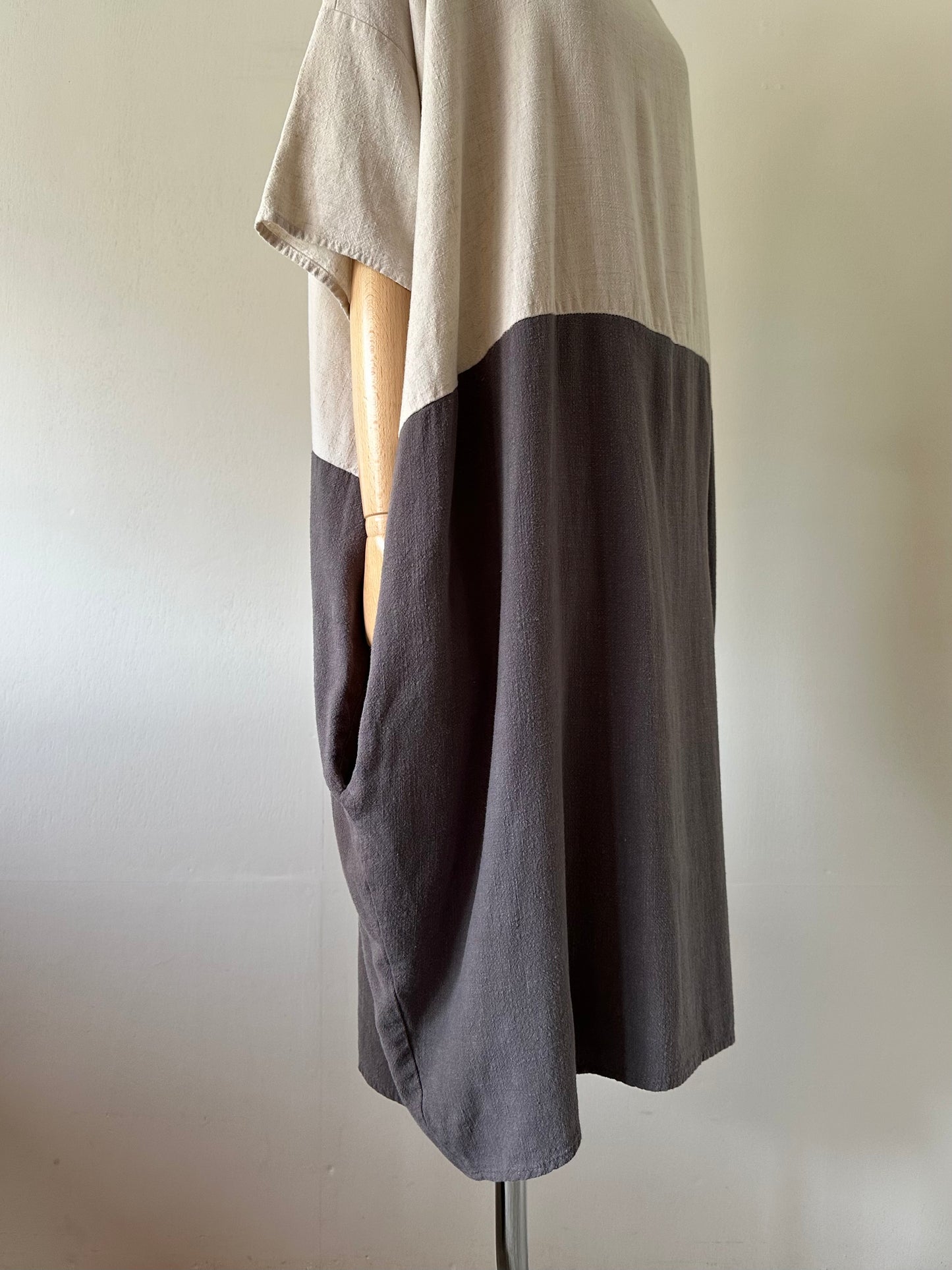 bicolor tunic dress