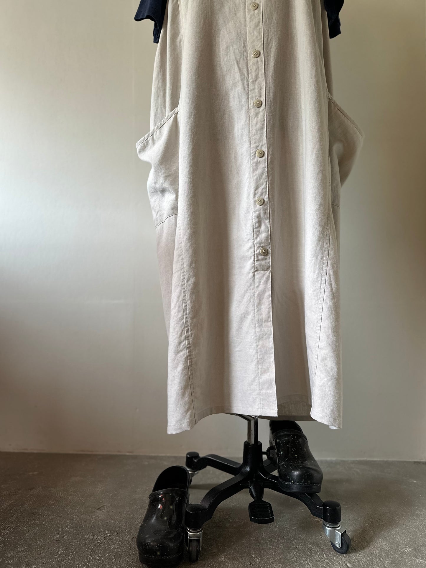 cotton linen sleeveless dress
