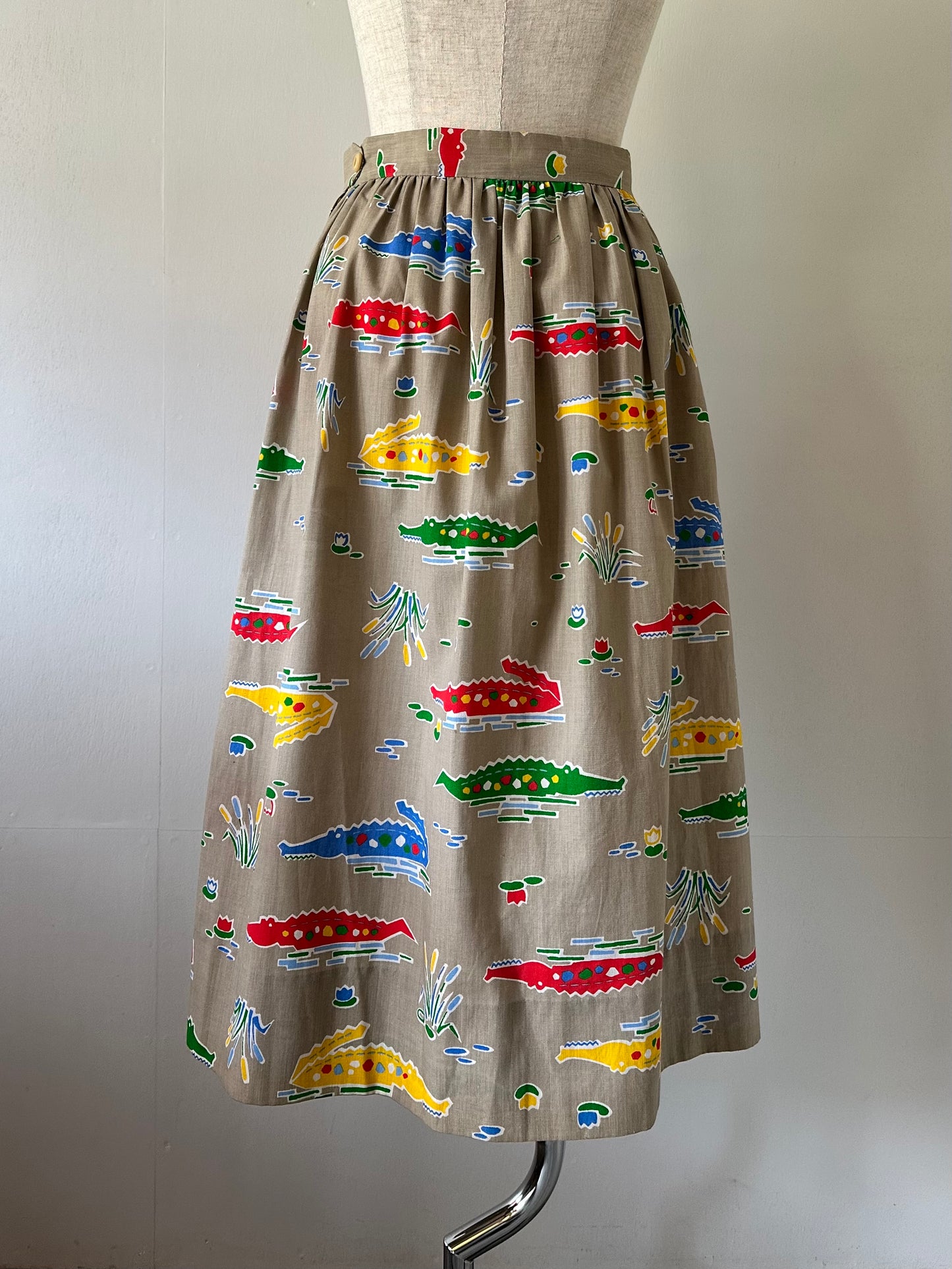 crocodile pattern skirt