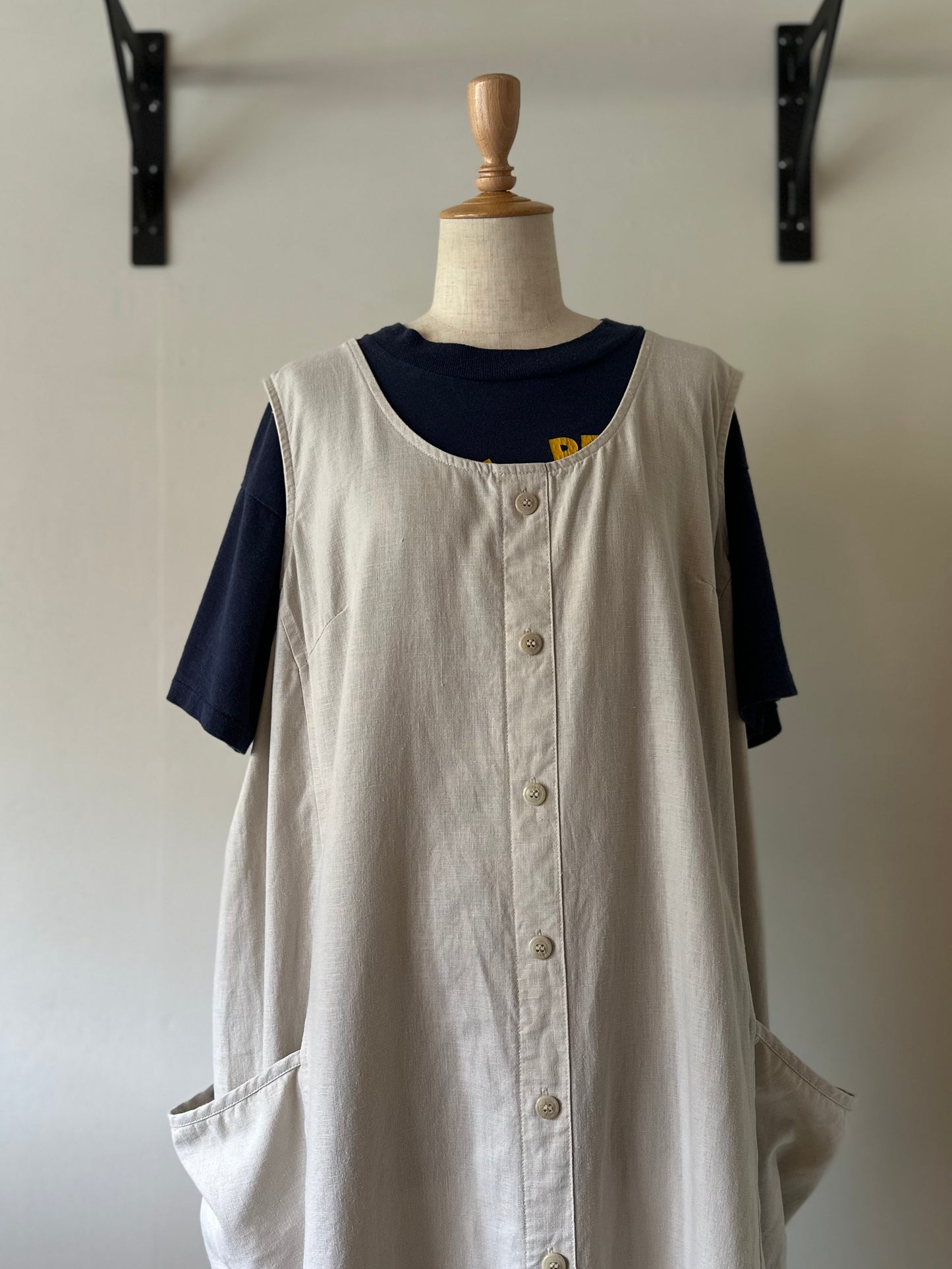 cotton linen sleeveless dress