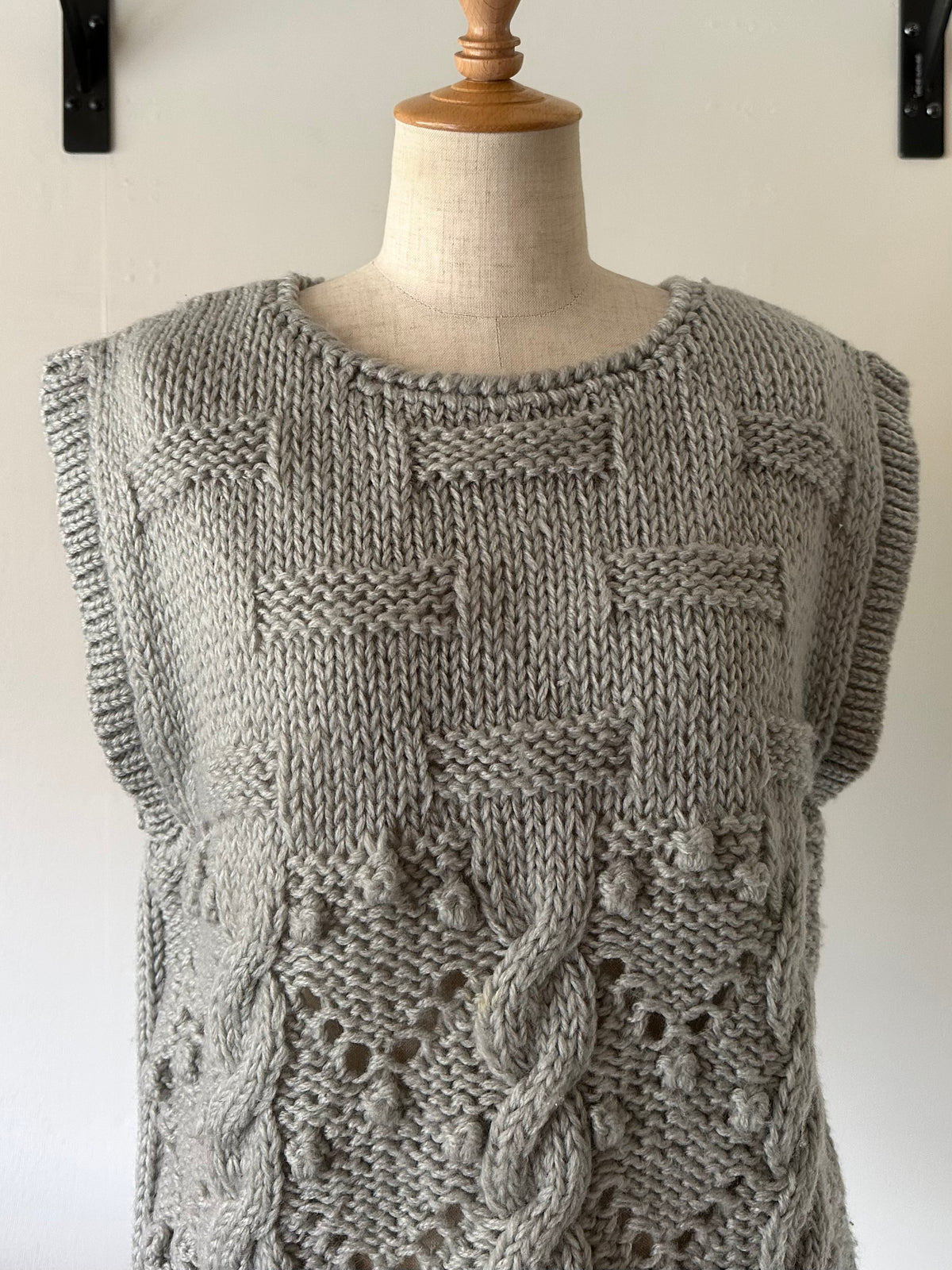 lacy knit vest