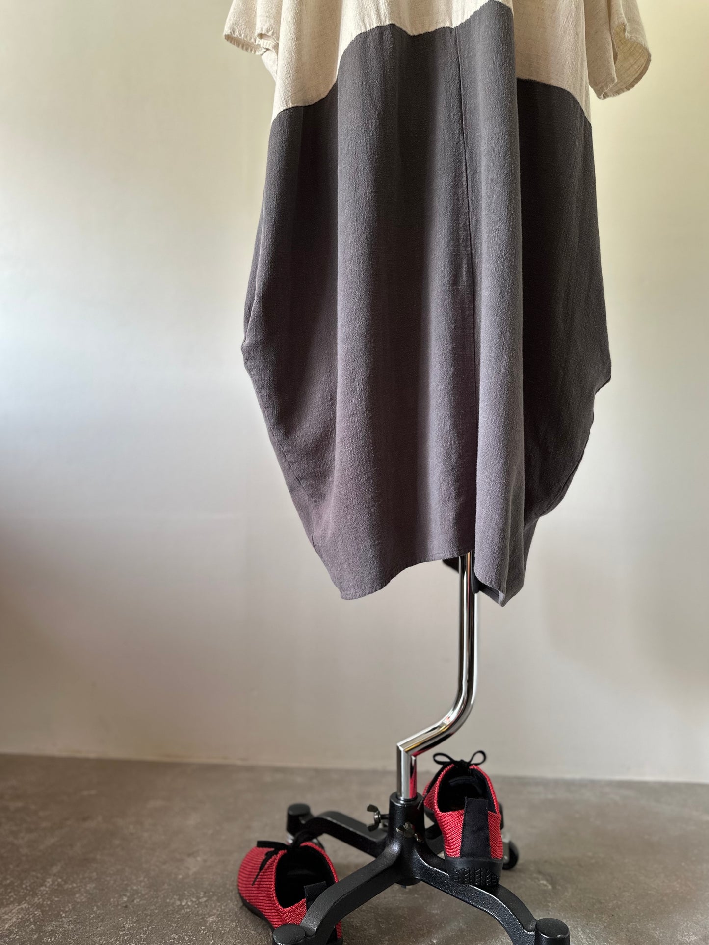 bicolor tunic dress