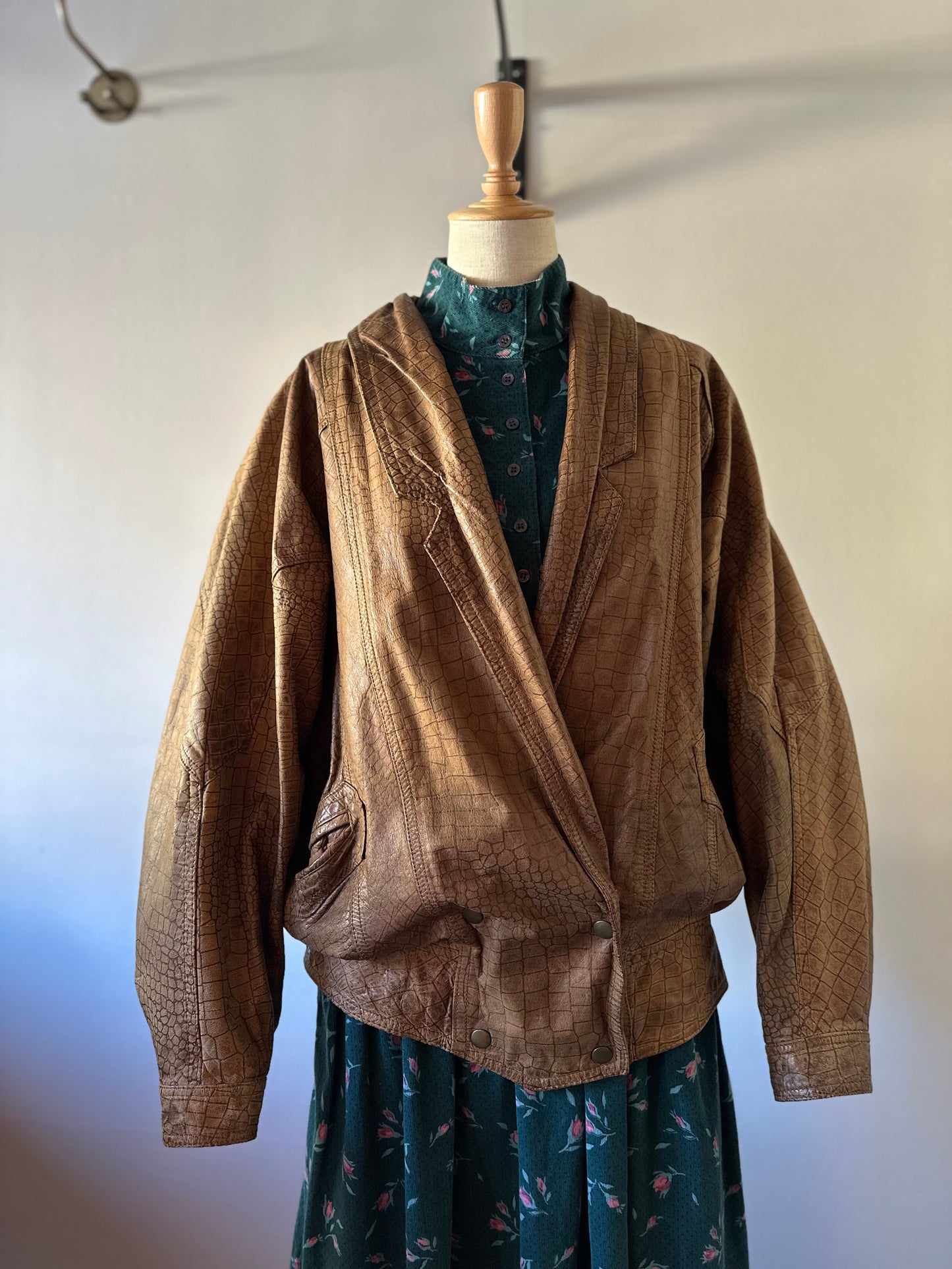dolman sleeve leather jacket