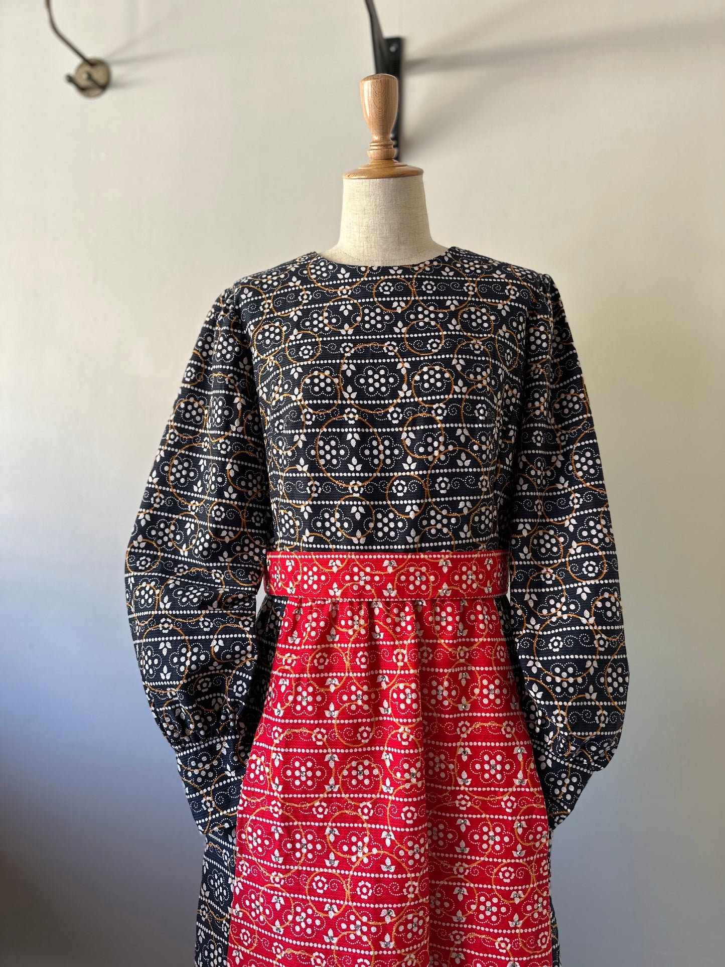 60s rhinestone layered design dress