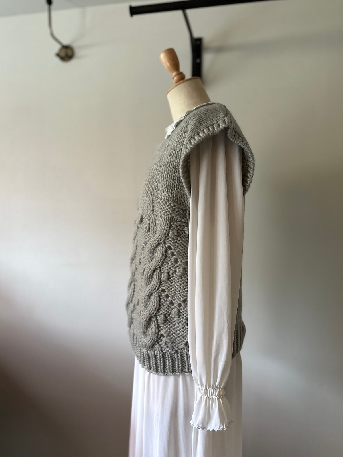 lacy knit vest