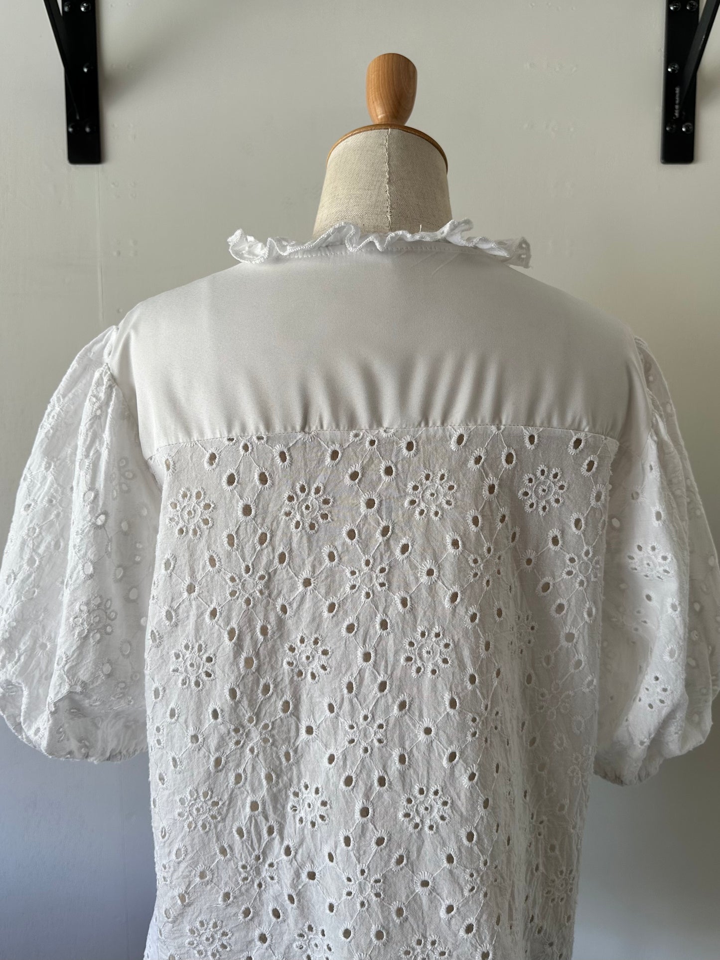 eyelet lace blouse