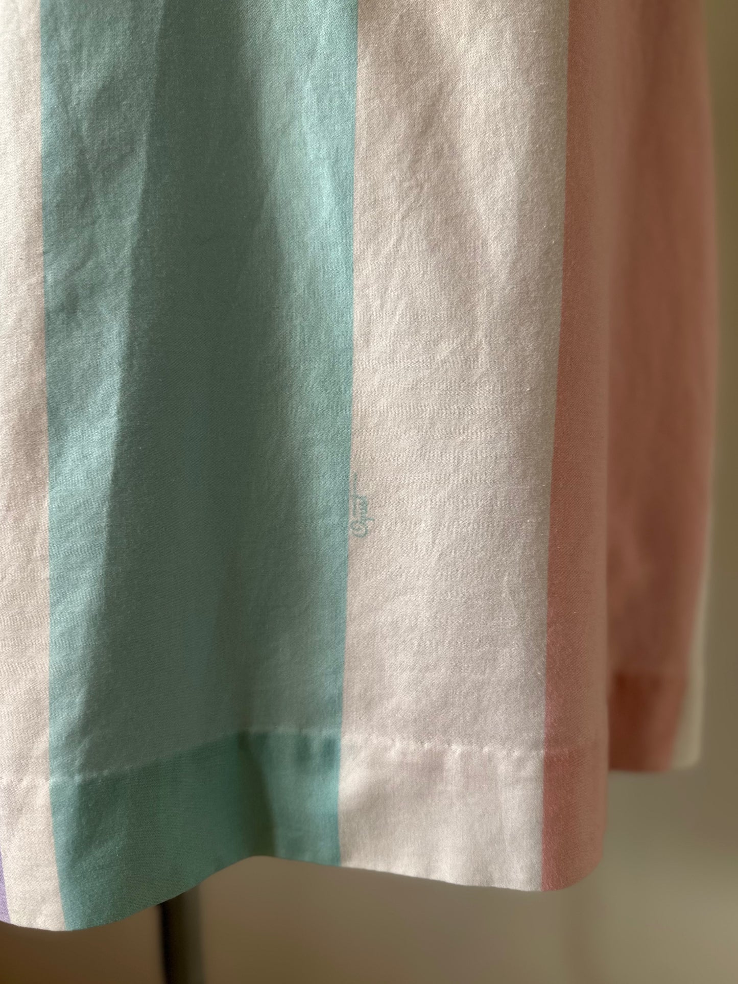 multi stripe shirt dress