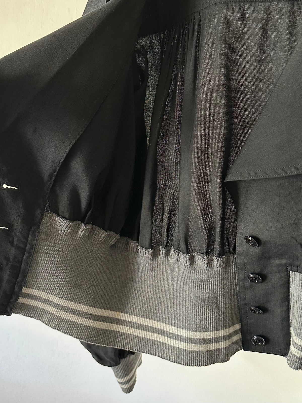 cropped rib jacket