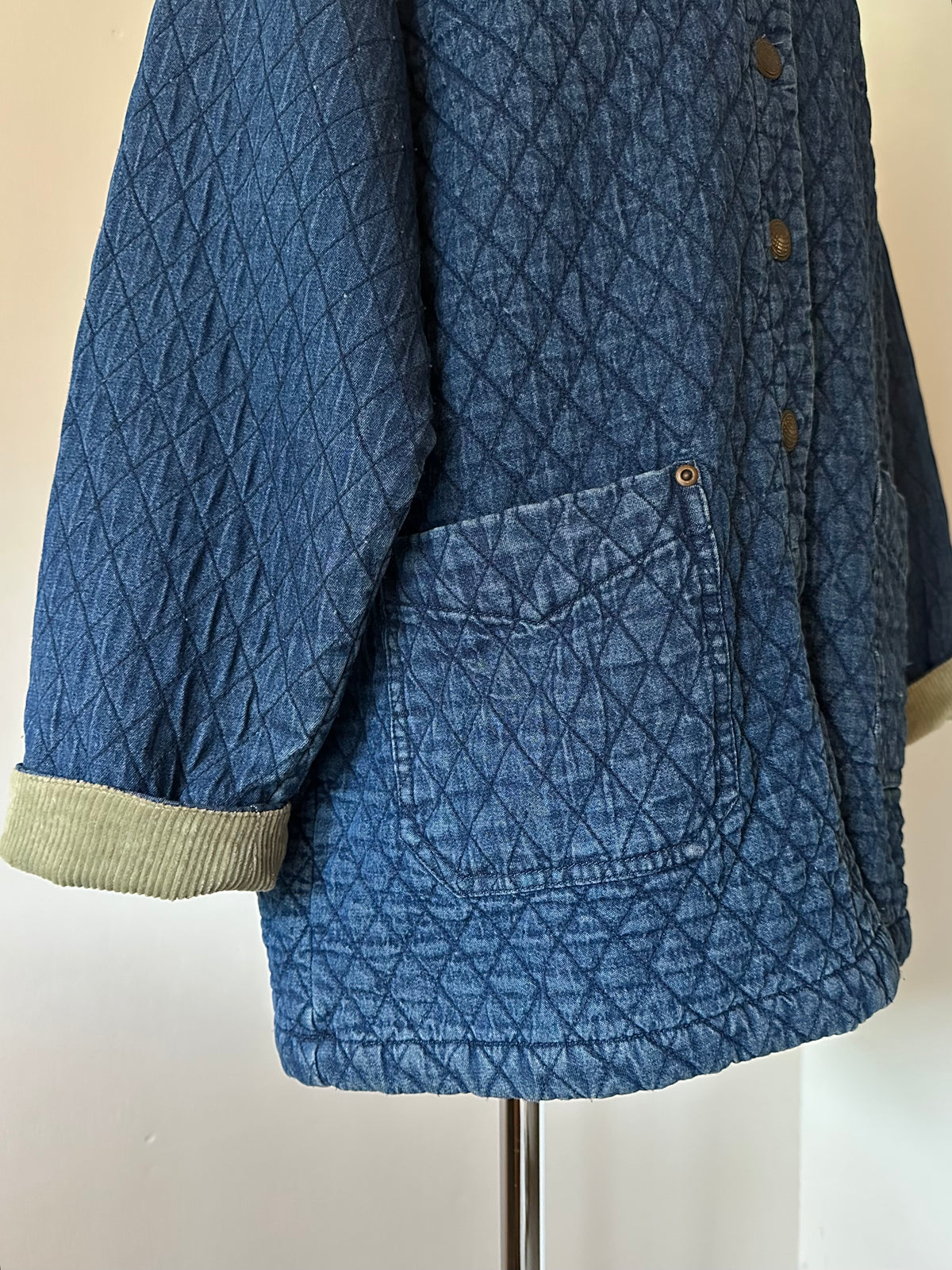 denim quilting jacket