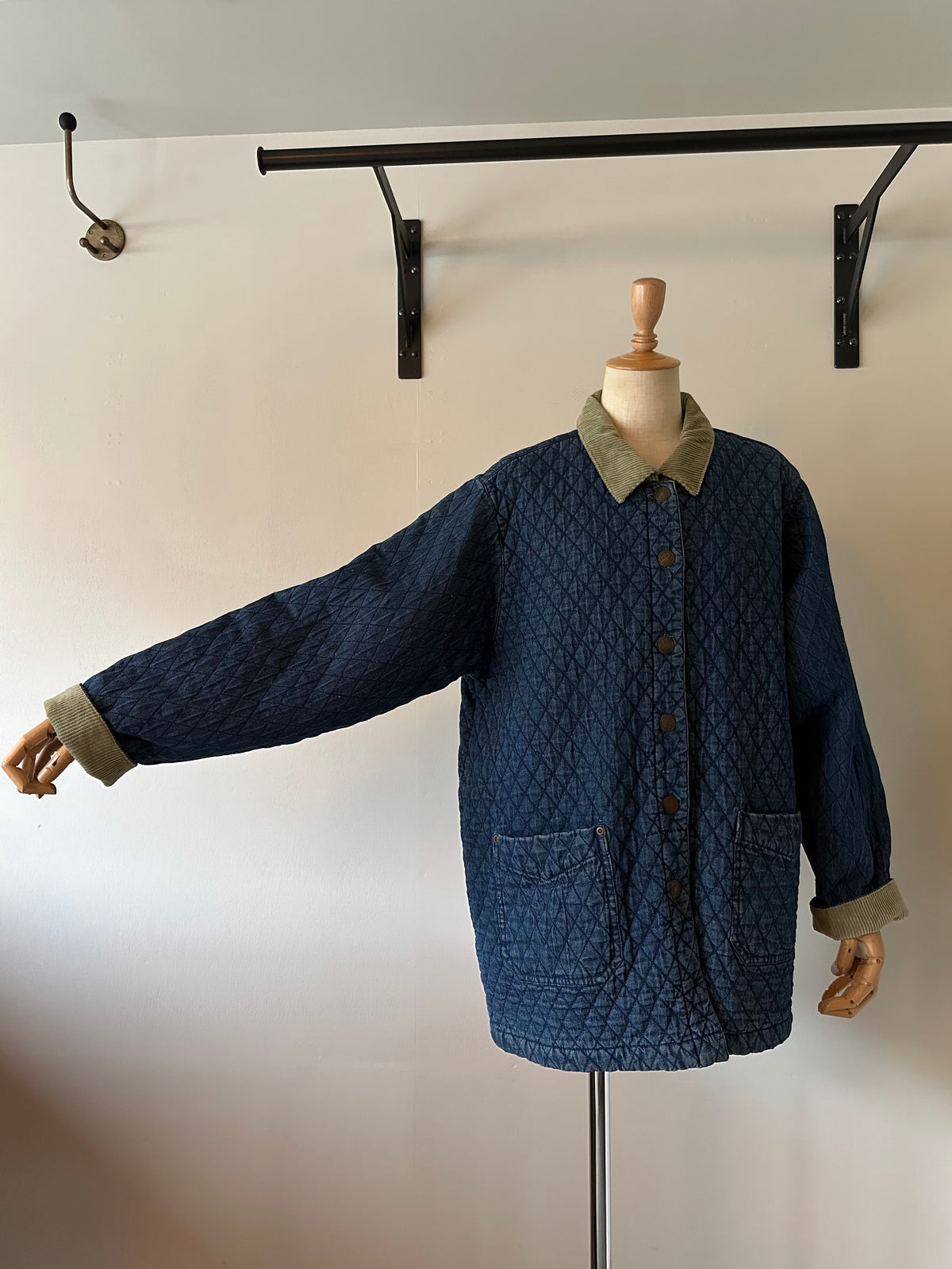 denim quilting jacket