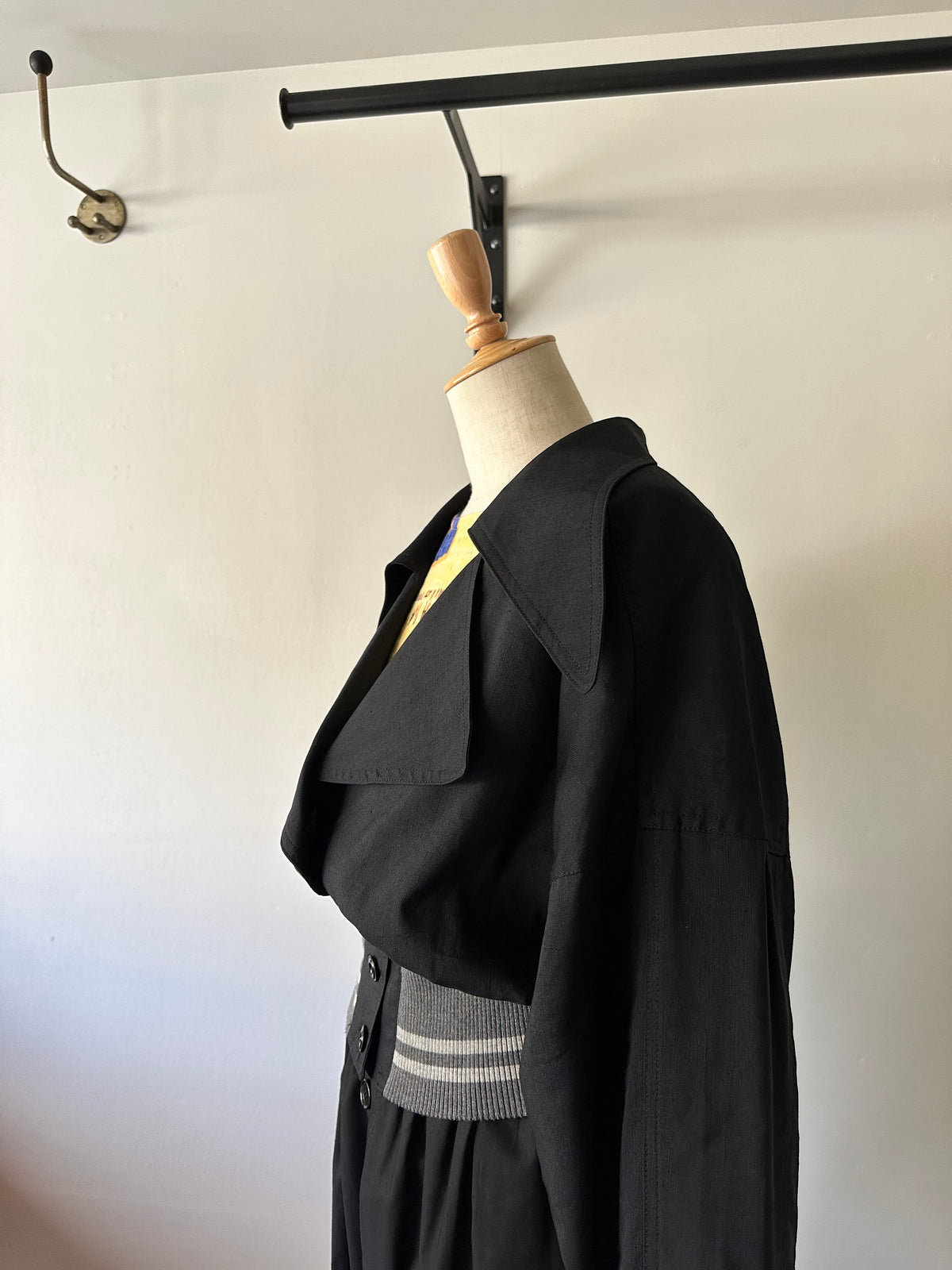 cropped rib jacket