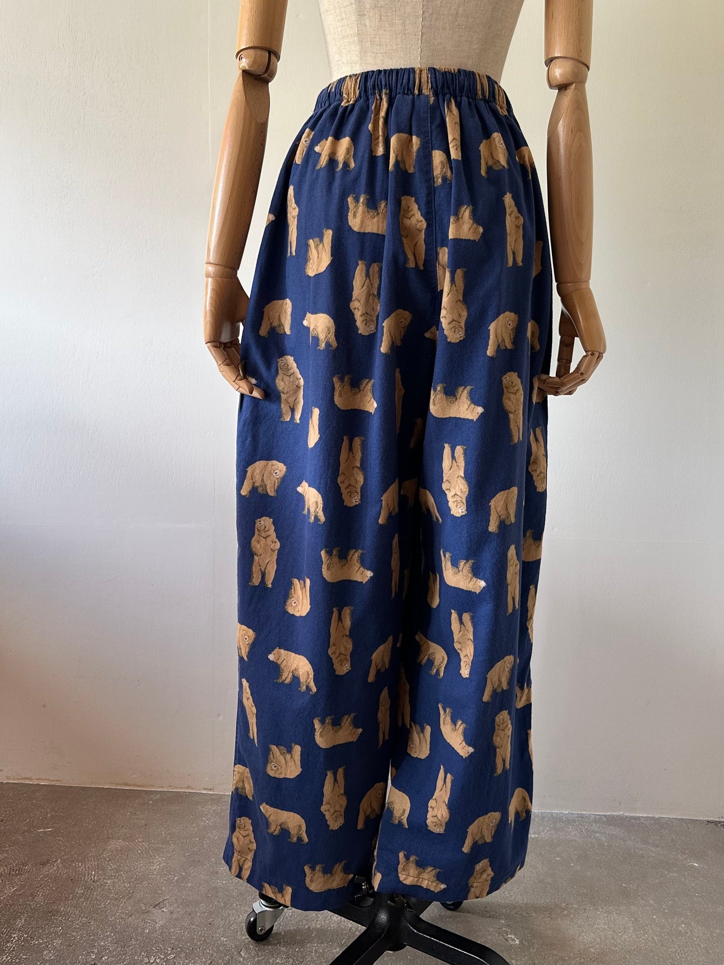 bear pattern pants
