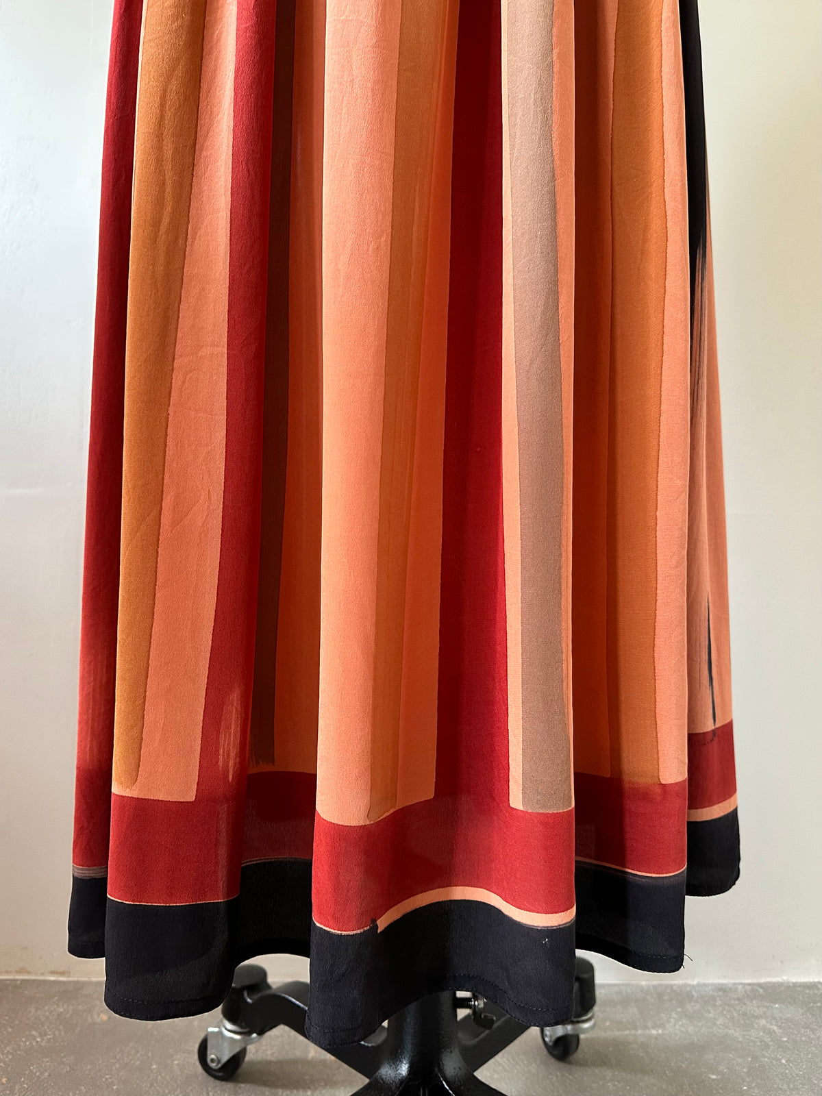 mulch stripe silk skirt