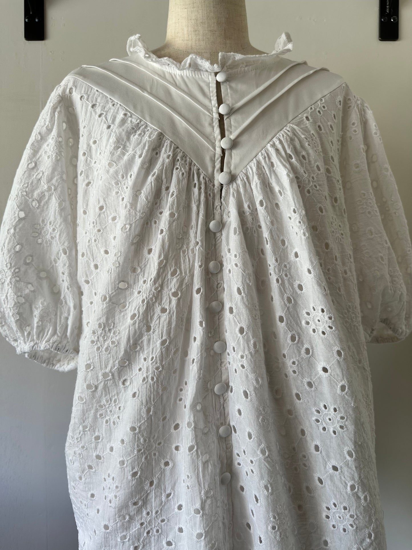 eyelet lace blouse