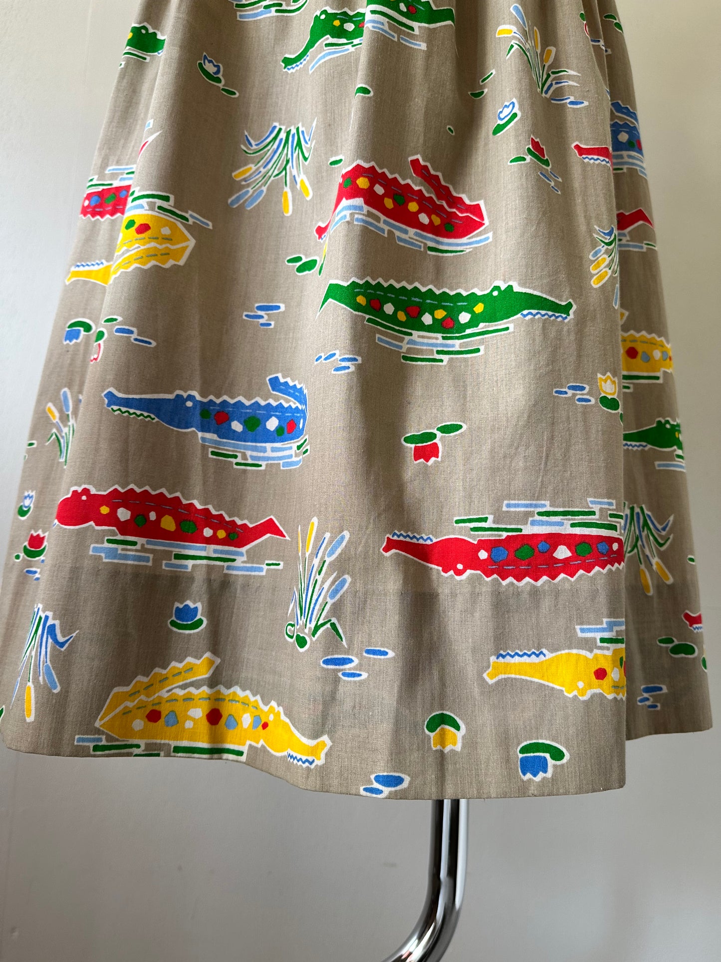 crocodile pattern skirt