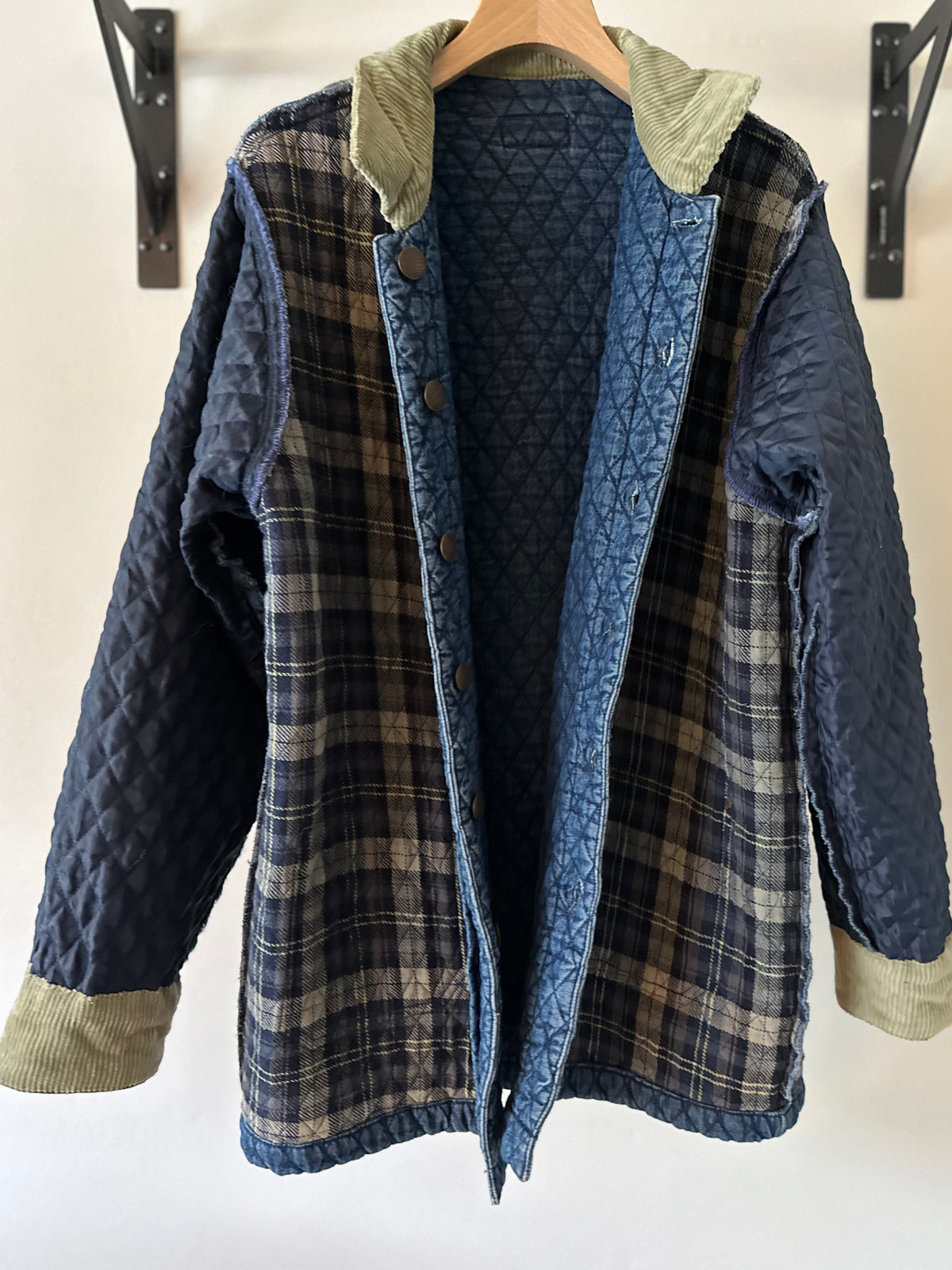 denim quilting jacket