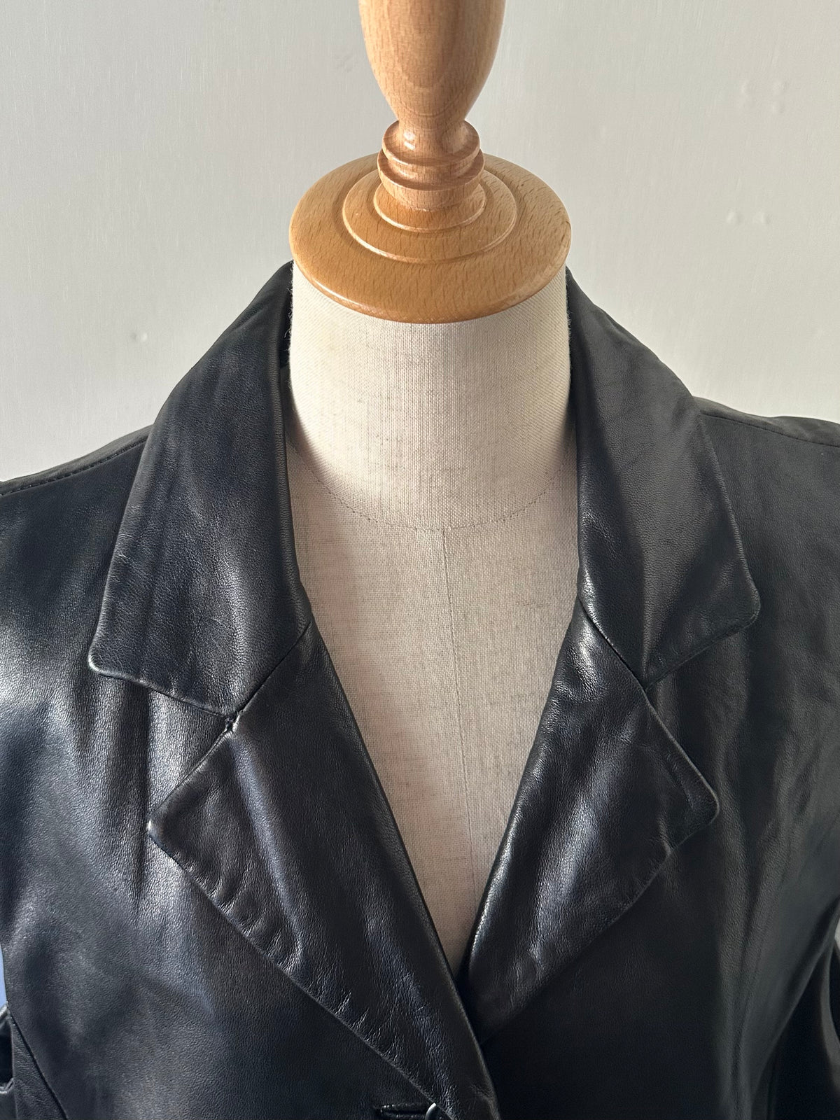 leather long vest