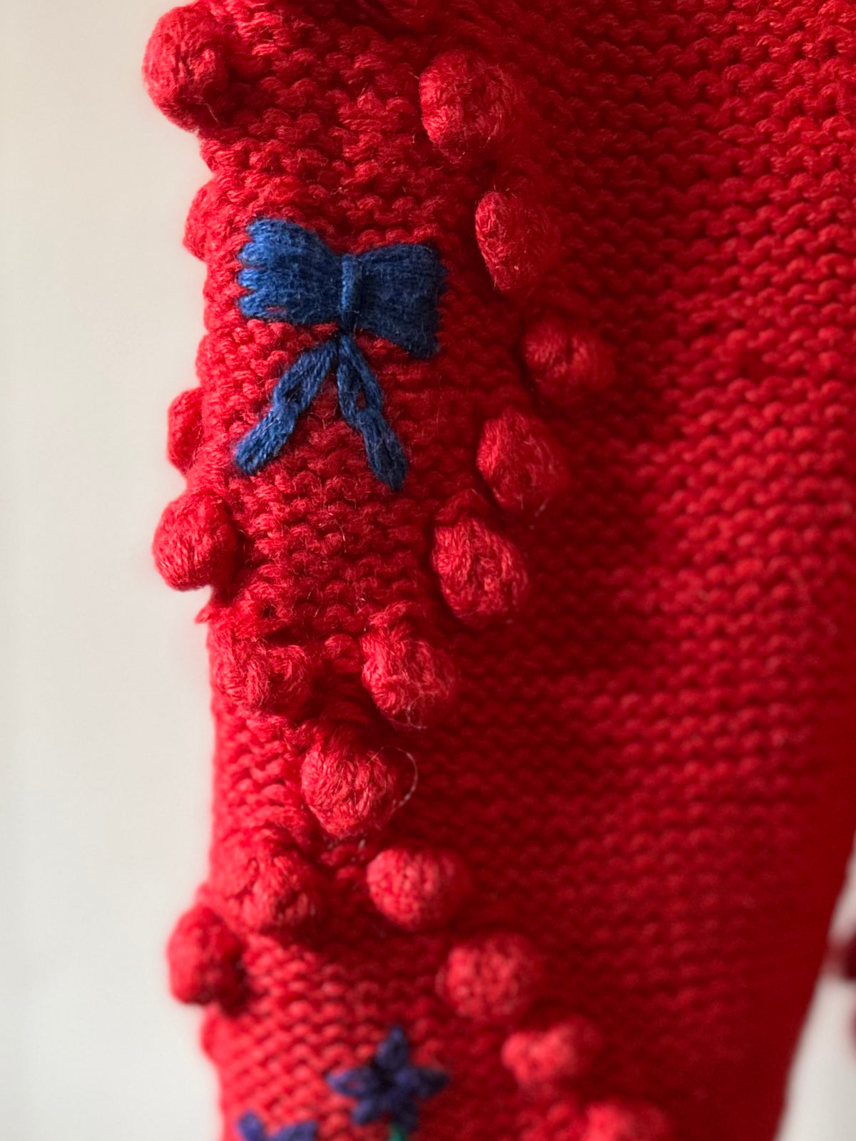 ribbon×flower knit sweater