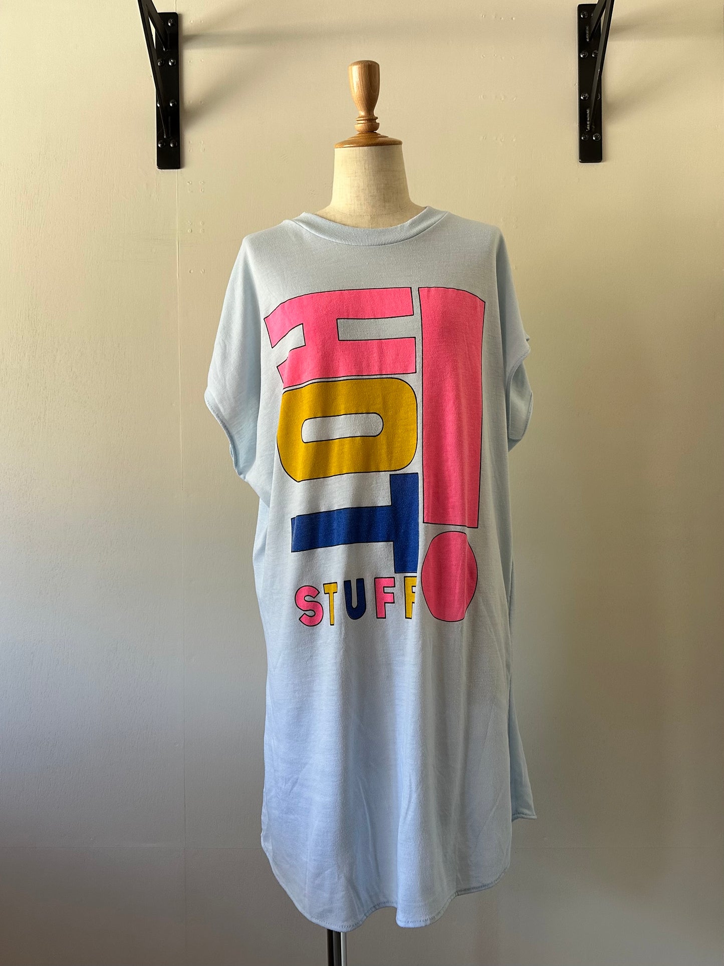 sleeveless print T-shirt