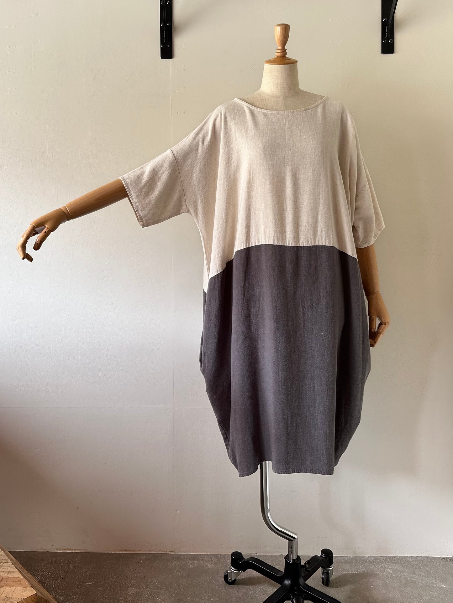 bicolor tunic dress