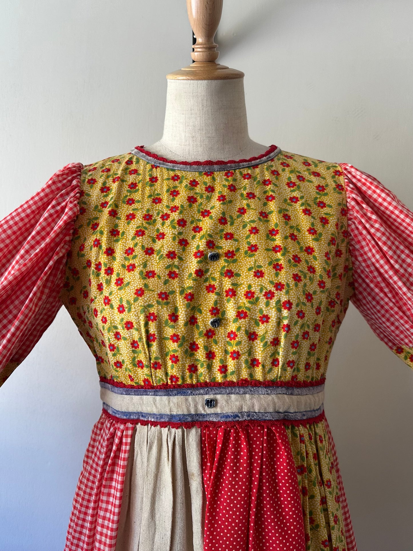 patchwork maxi dress