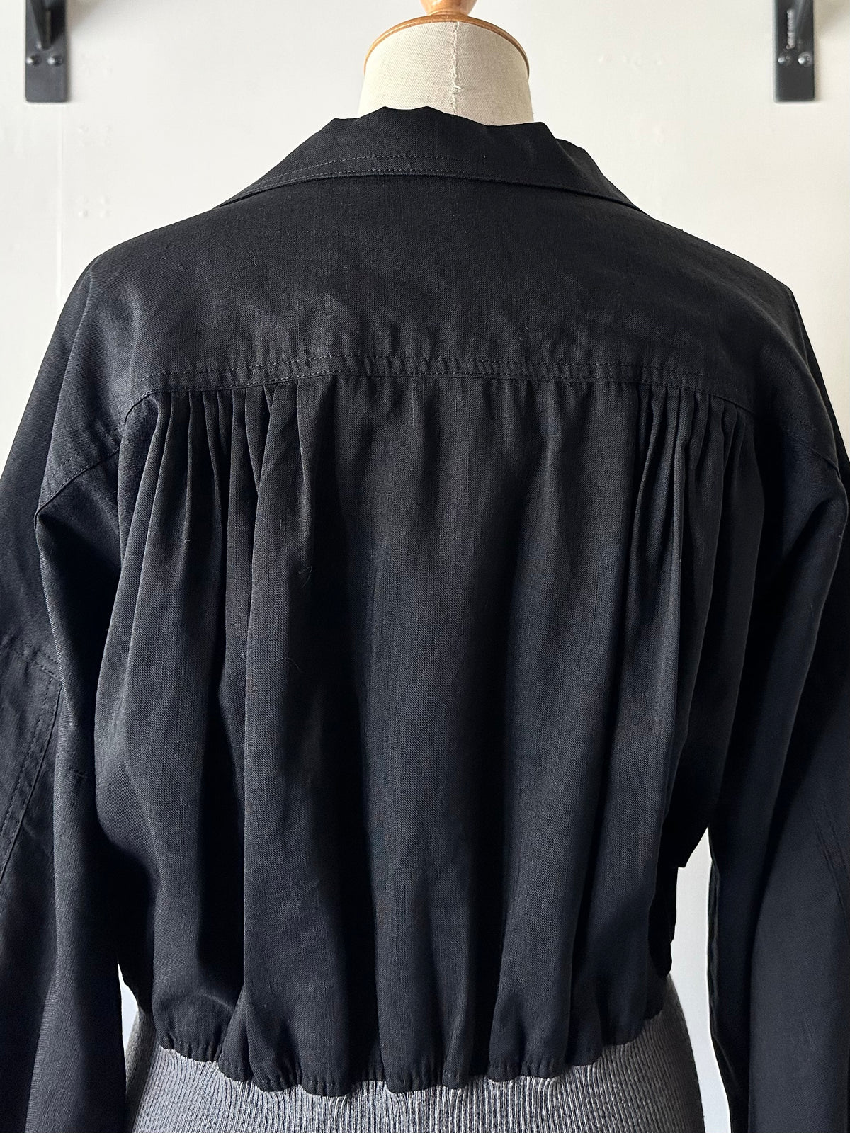 cropped rib jacket