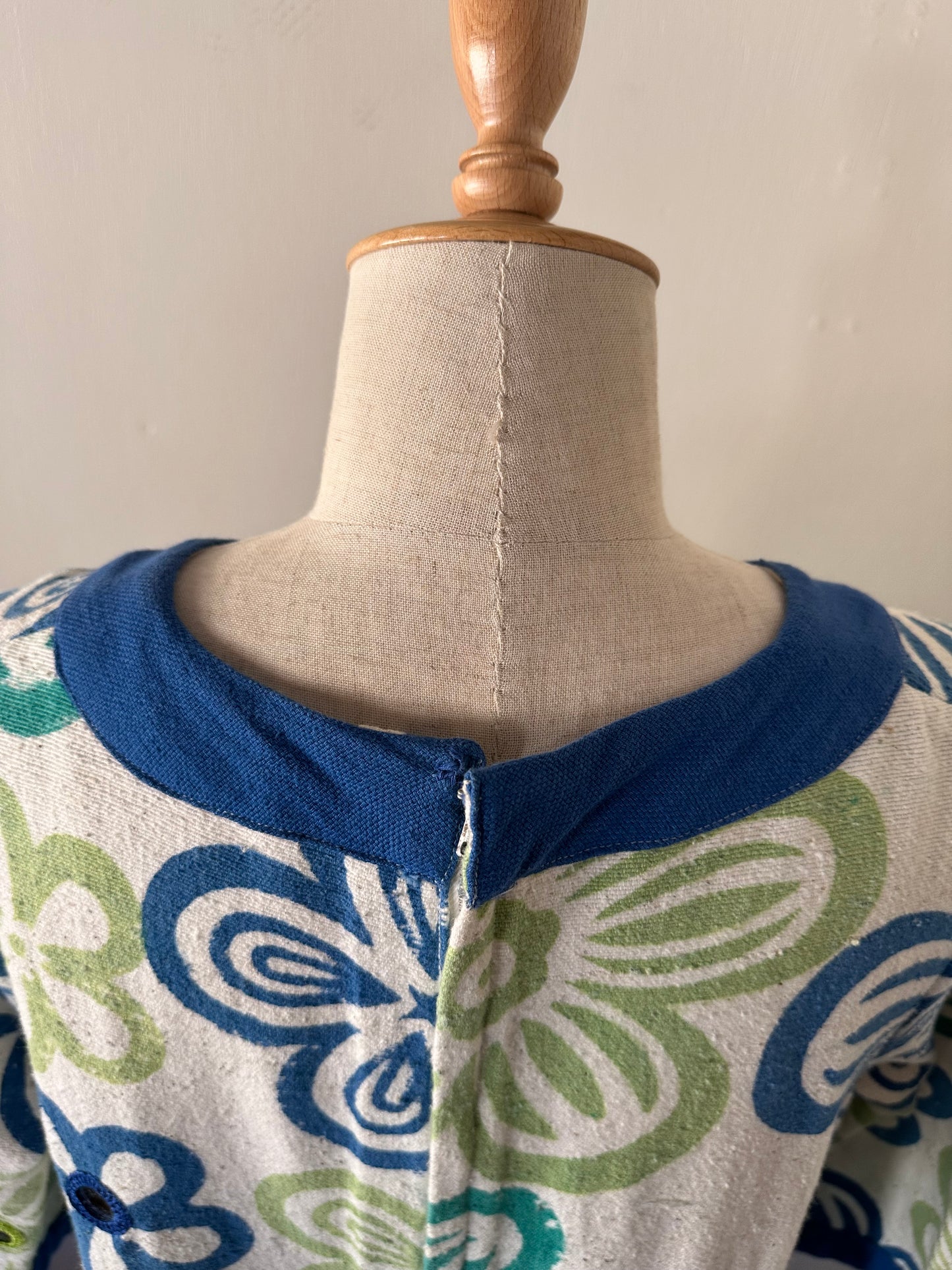 vintage floral mirror work dress