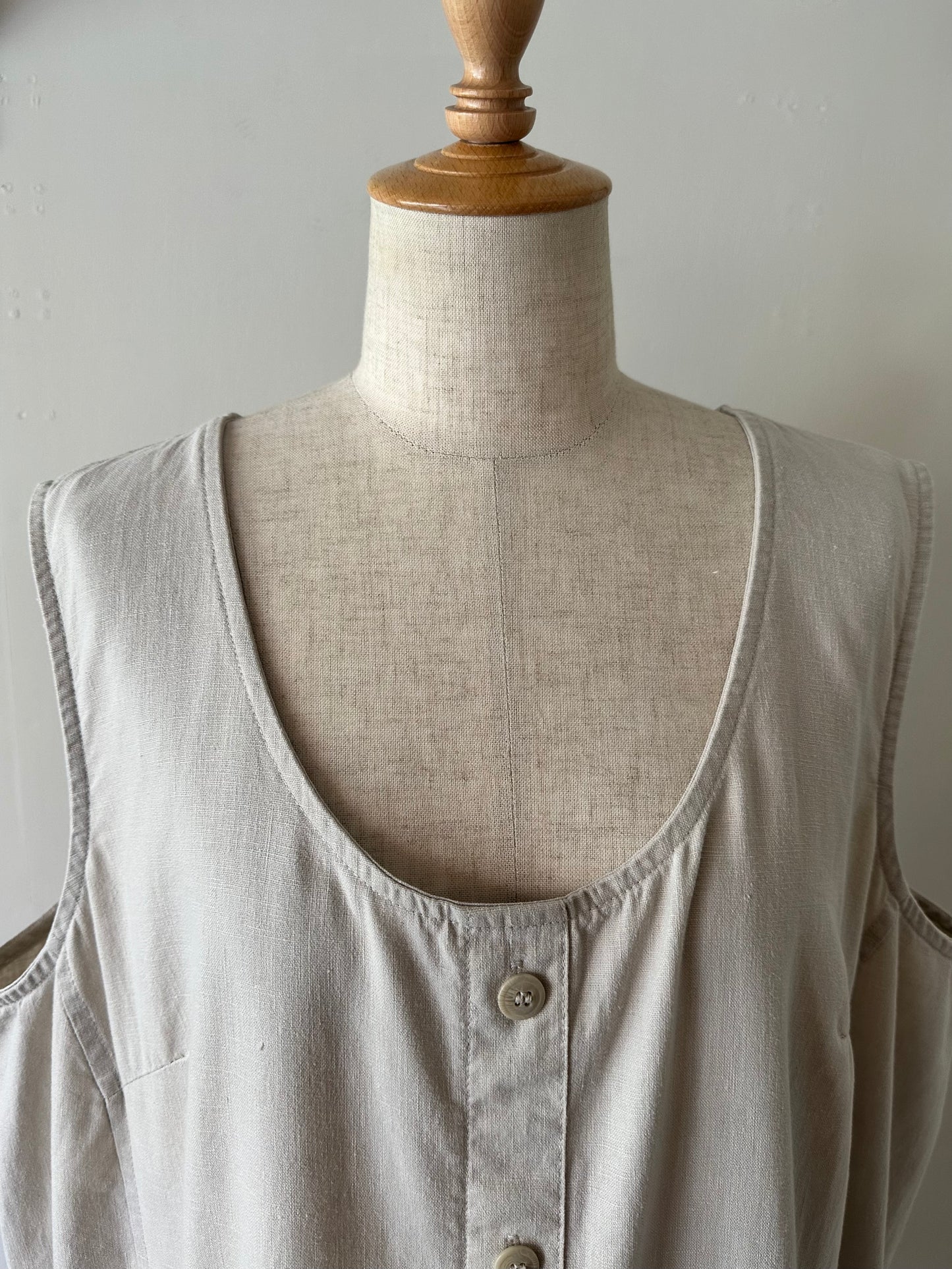 cotton linen sleeveless dress
