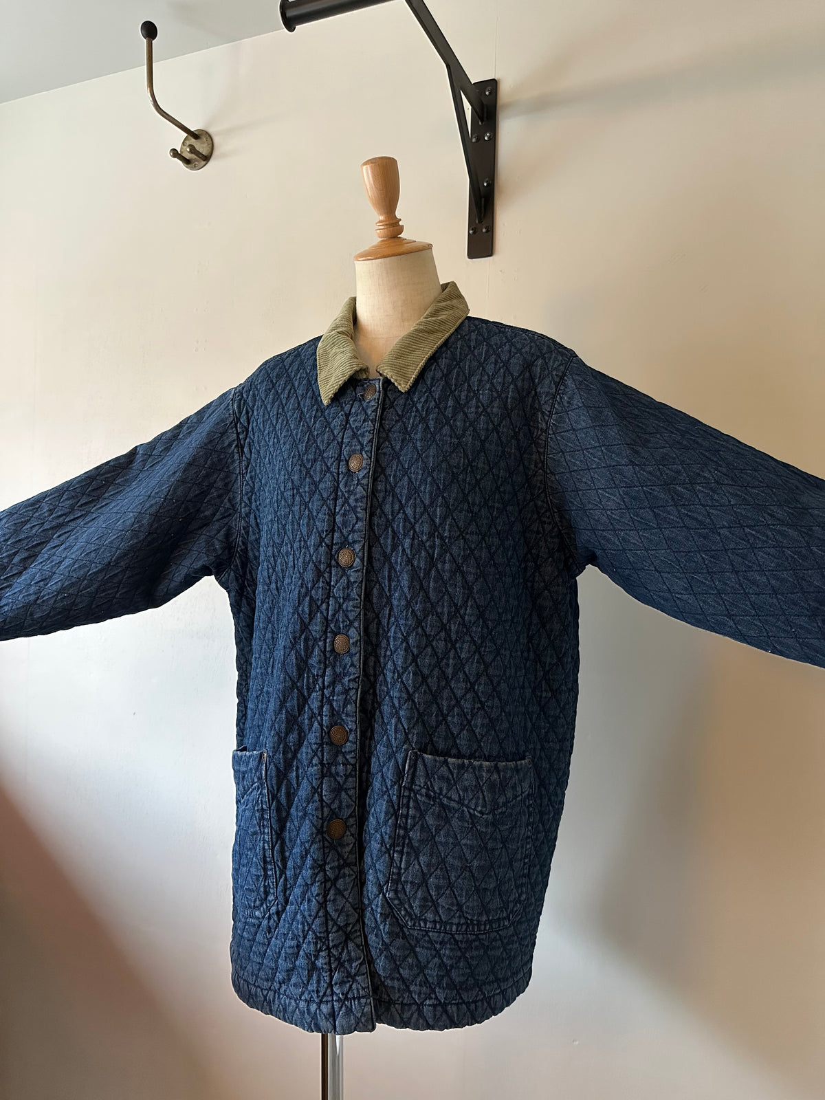 denim quilting jacket
