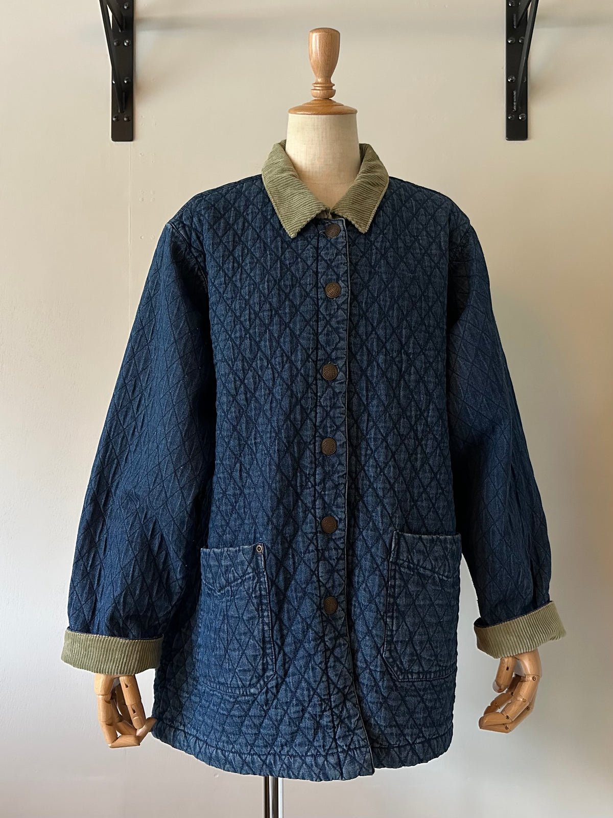 denim quilting jacket