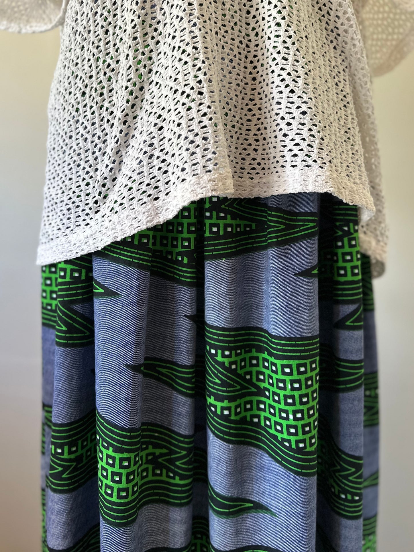 African print skirt
