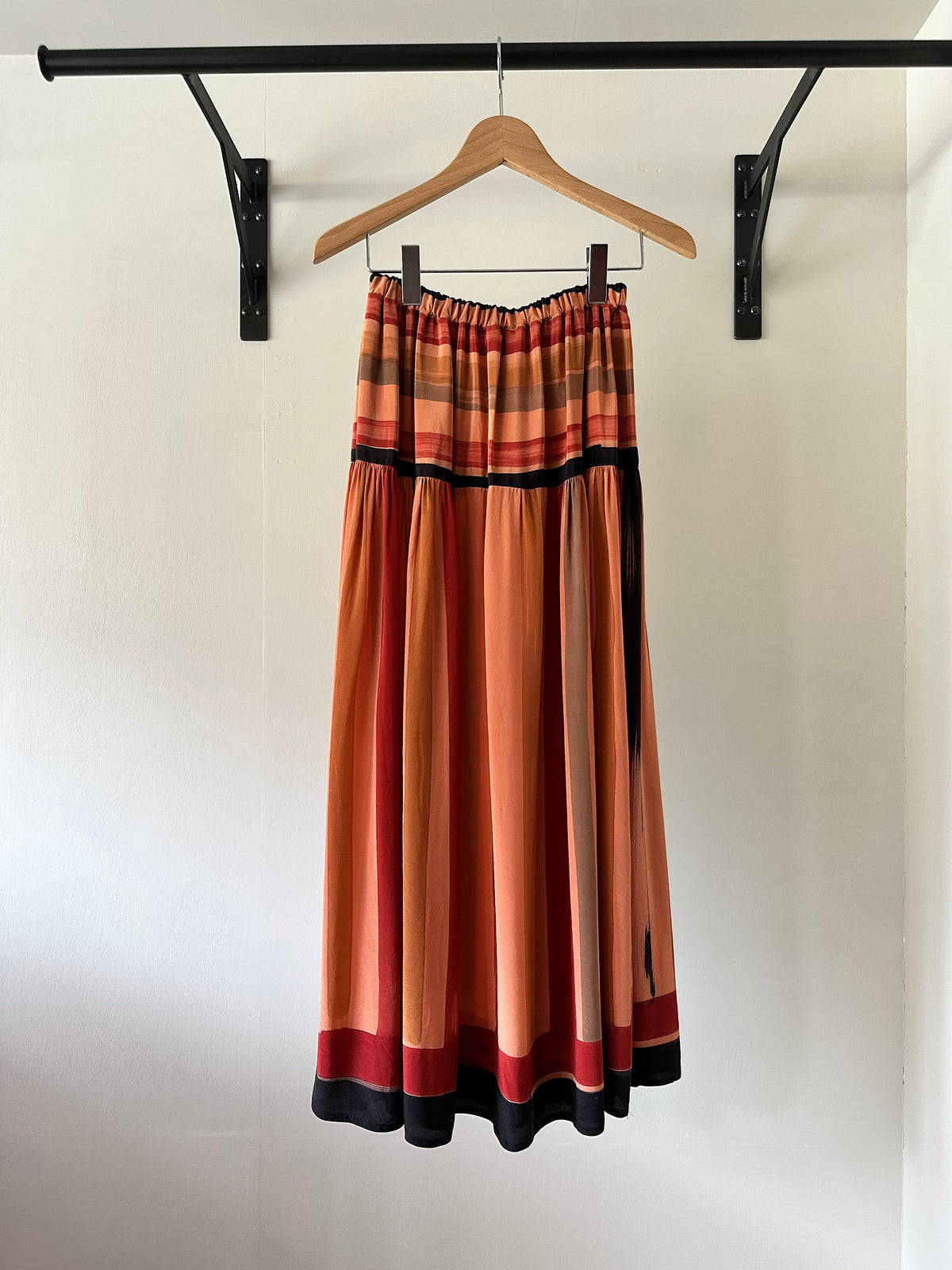 mulch stripe silk skirt