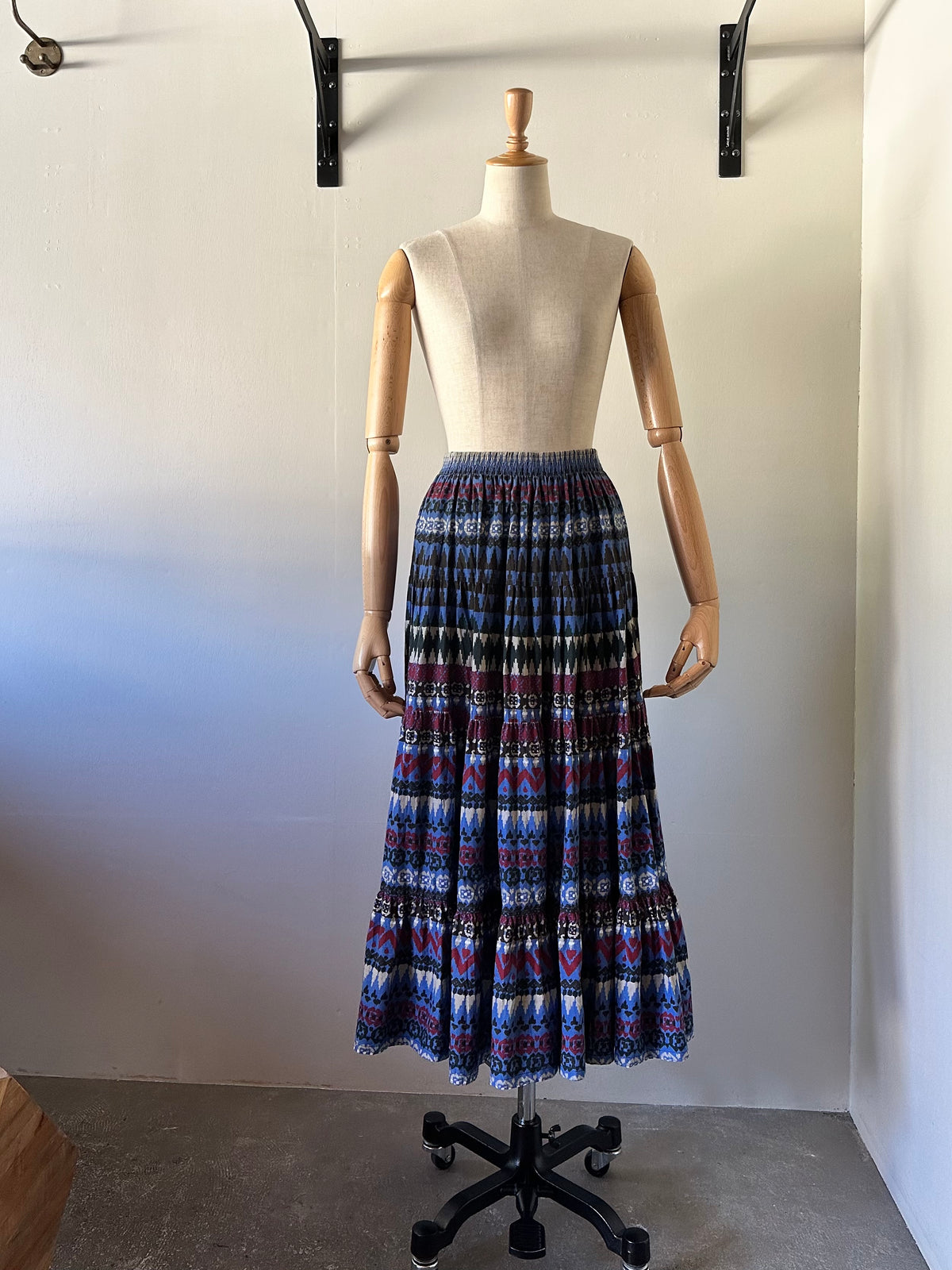 native pattern tiered skirt
