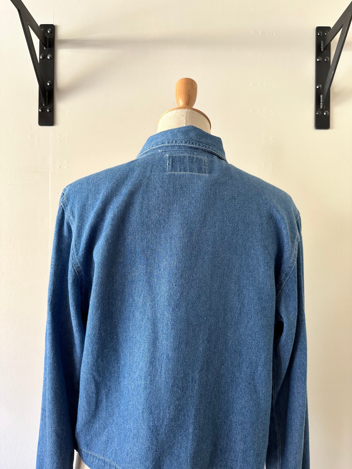 zip up shirring shirt