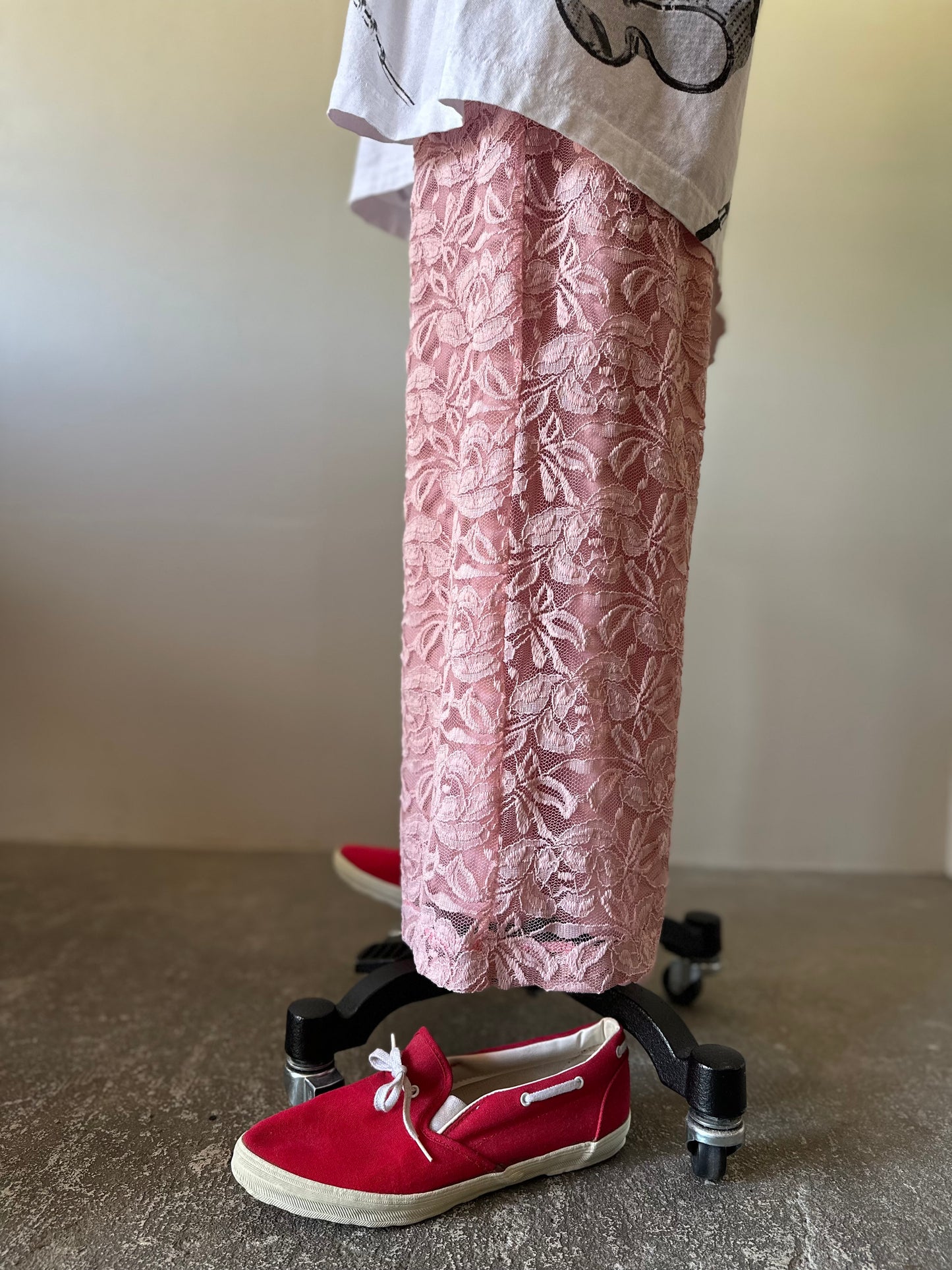flower lace pants